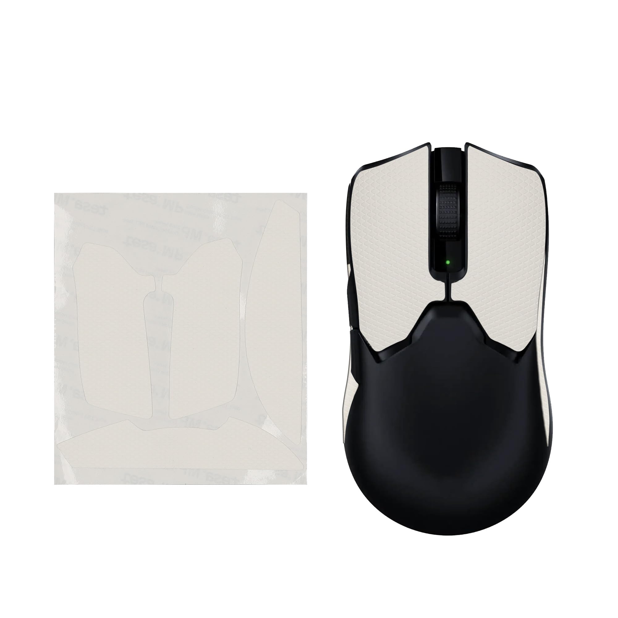 kwmobile Gaming Maus Grip Tape kompatibel mit Razer Viper V2 Pro Maus - Rutschfestes Griffband für PC Maus - Weiß