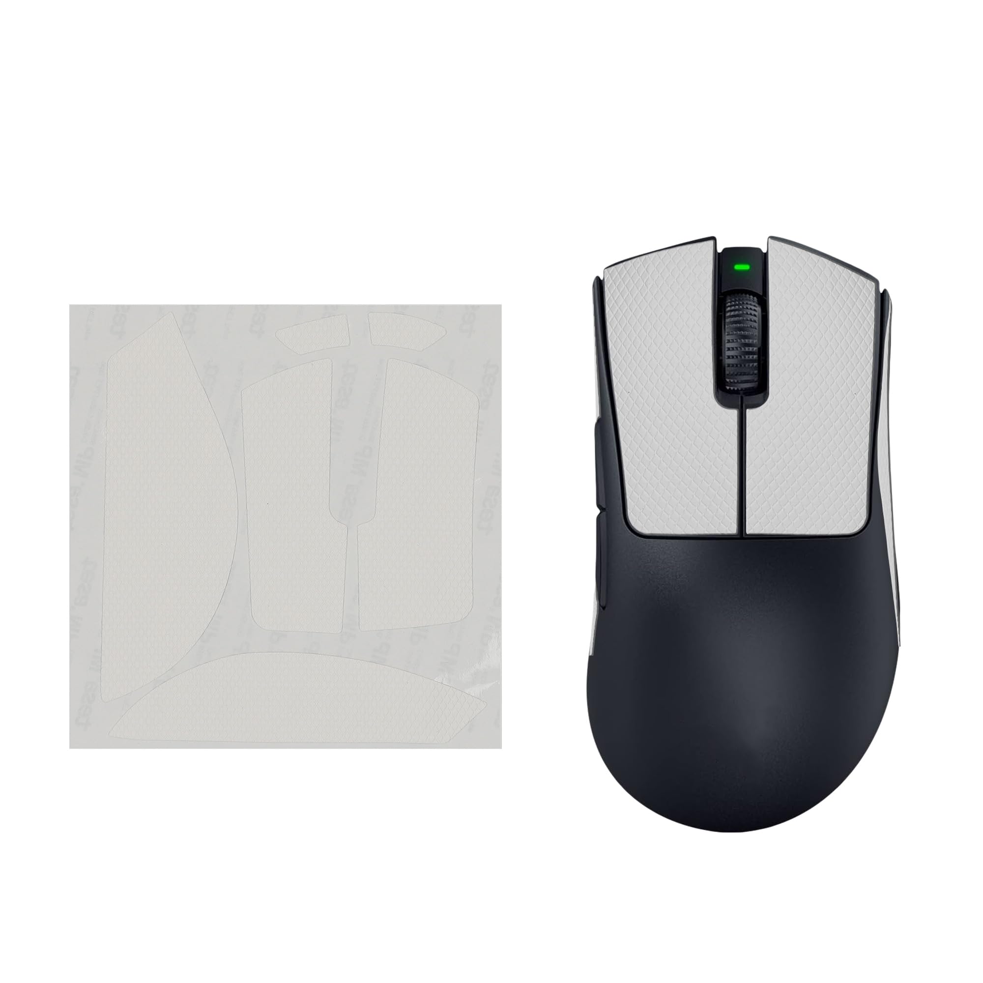 kwmobile Gaming Maus Grip Tape für Razer DeathAdder V3 Pro Mouse Grip Tape - Rutschfestes Griffband für PC Maus - Weiß