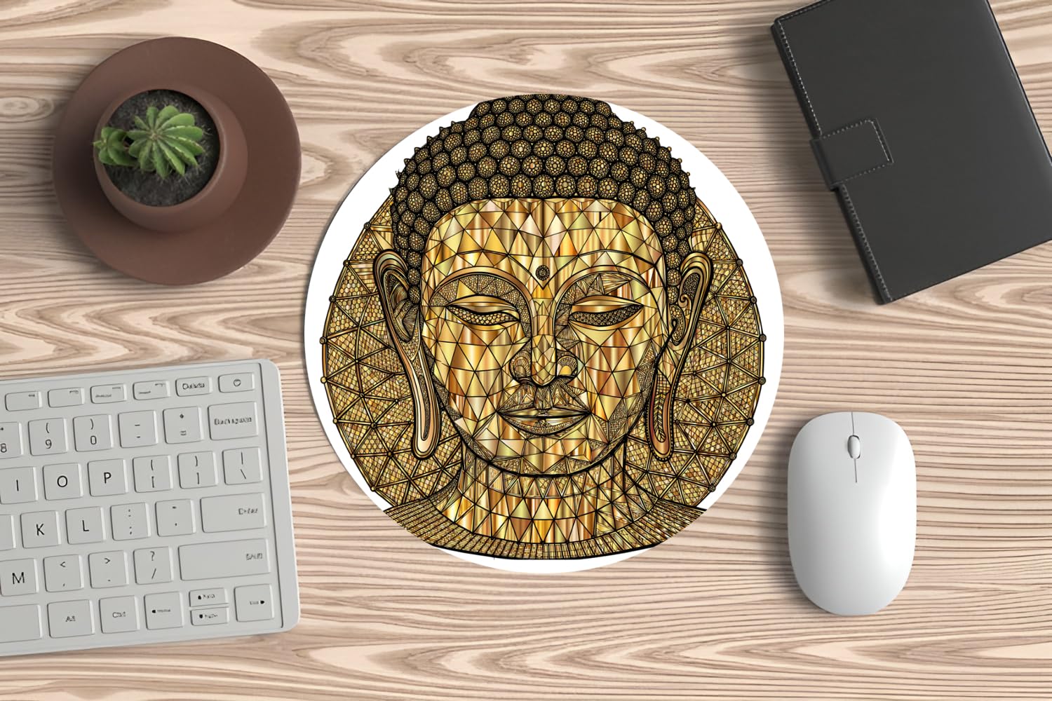 Mauspad, Maus für PC oder Laptop, Thai-Buddha, minimalistisches Zen-Design, ideal für Gaming und Büro, schafft einen Raum des Friedens und der spirituellen Energie.