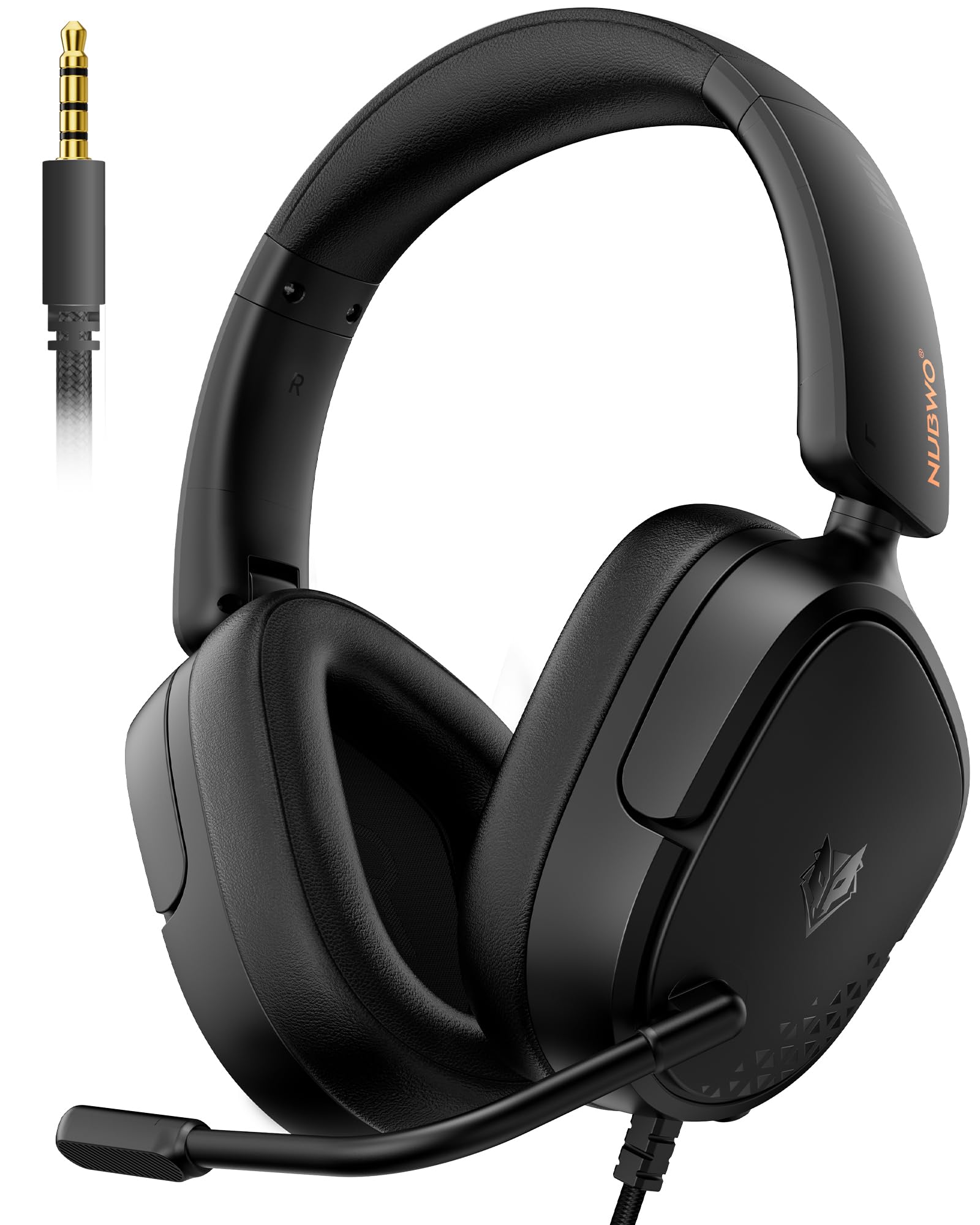 NUBWO HG04L Gaming Headset für PS5/PS4, Xbox Series X|S/Xbox One, Switch – 250g Leichtes, Klares Unidirektionales Mikrofon, Weiche Memory Ohrenschützer, 3,5mm Buchse für Gaming und Arbeit