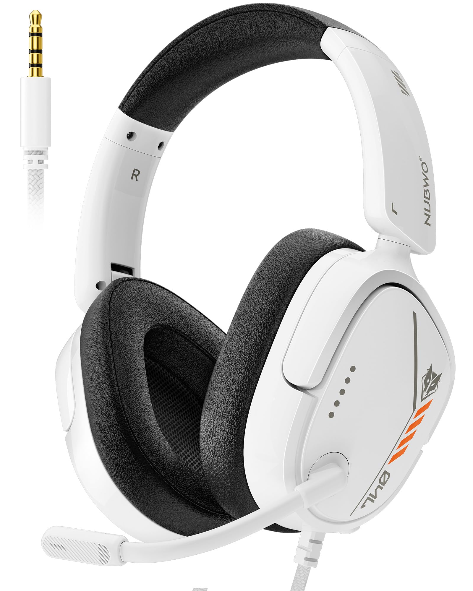 NUBWO HG04L Gaming Headset für PS5/PS4, Xbox Series X|S/Xbox One, Switch – 250g Leichtes, Klares Unidirektionales Mikrofon, Weiche Memory Ohrenschützer, 3,5mm Buchse für Gaming und Arbeit