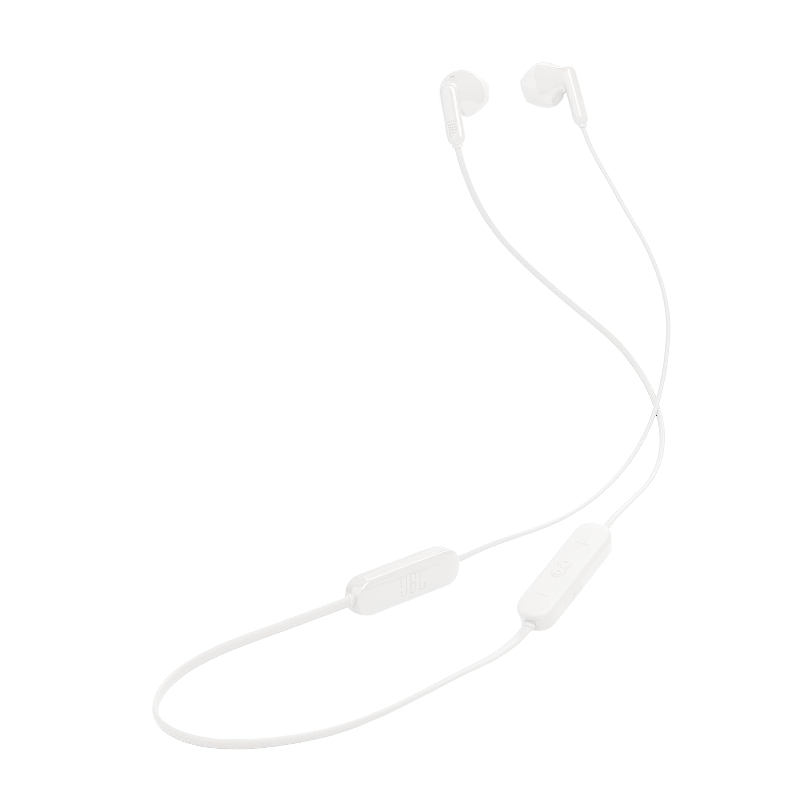 JBL Tune 235BT Bluetooth Wireless In Ear Kopfhörer mit 3 Tasten Mikrofon/Fernbedienung und Flachkabel - Weiß