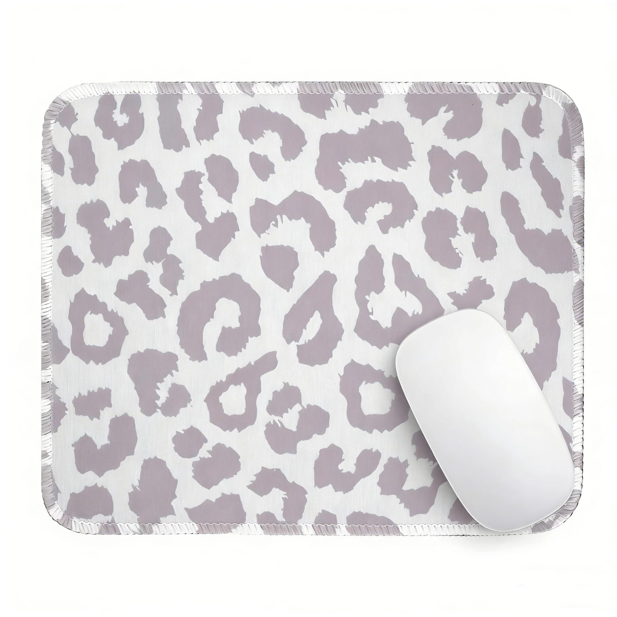 Mauspads Gaming Mousepad Leopard Motiv rutschfeste Gummiunterseite wasserdicht für Büro Zuhause Gaming Geschenk für Kinder Gamer(Fliederfarben)
