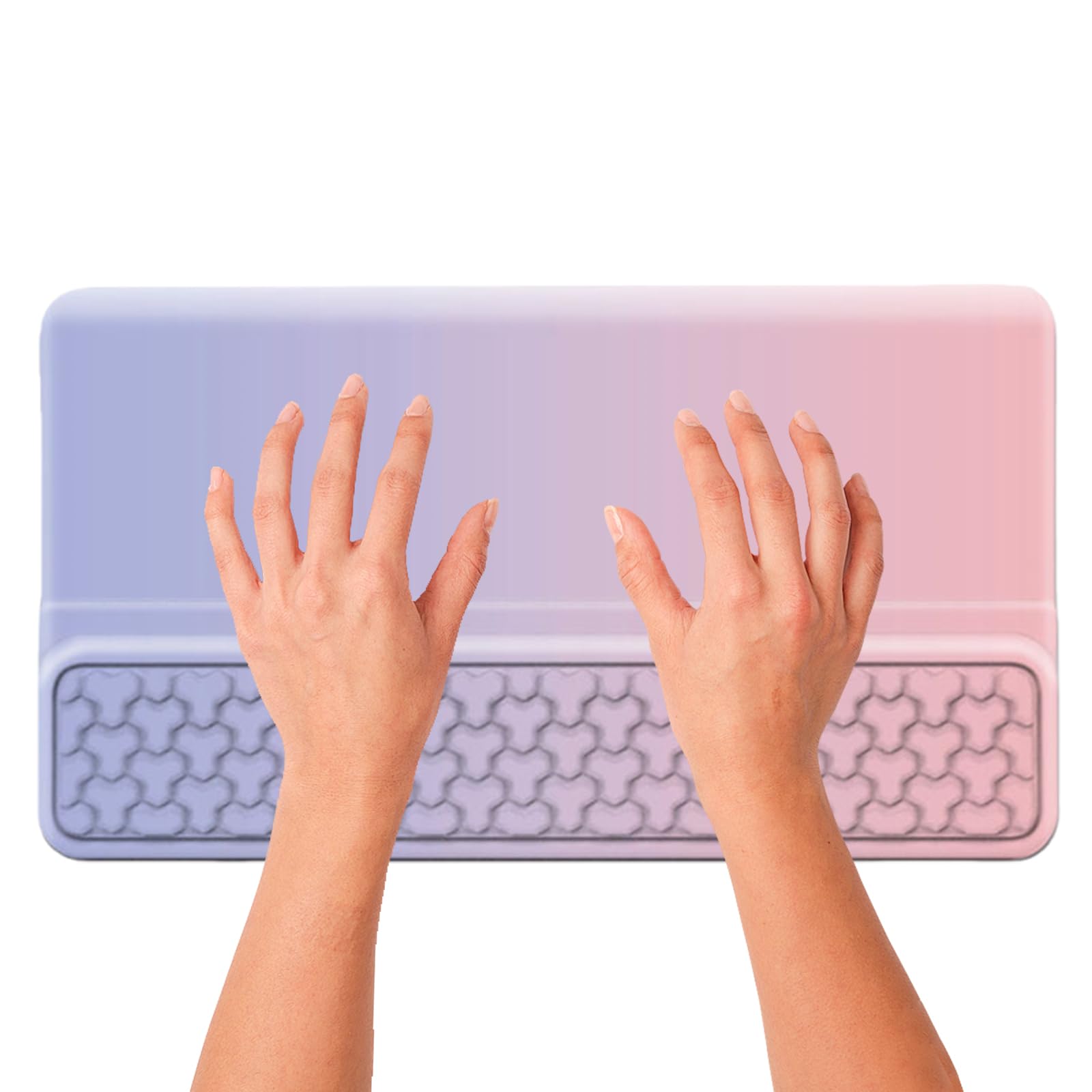 Handballenauflage für Tastatur und Maus - Ergonomische Handgelenkstütze mit Memory Foam, Rutschfeste Handauflage zur Schmerzlinderung & Entlastung für Büro, Gaming, Tippen am PC, Laptop und Computer