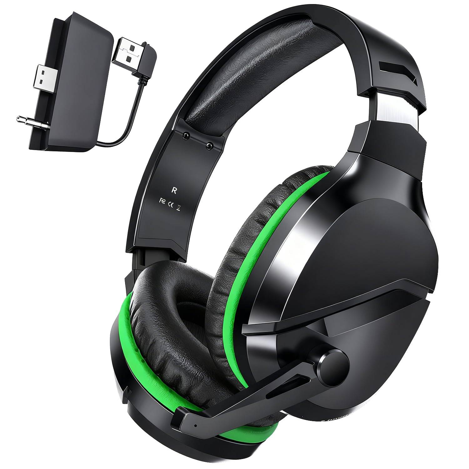 WolfLawS X3 Wireless Gaming Headset für Xbox Series X|S, Xbox One, PS5, PC, Mac, Switch - Bluetooth Kopfhörer mit Noise Cancelling Mikrofon, 60H Spielzeit, Niedrige Latenz, Leicht für Gamer