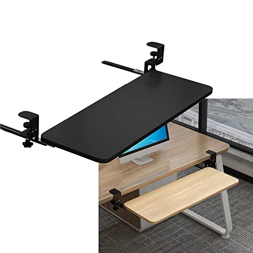 Ergonomische ausziehbare Tastaturablage aus Holz – robuste Schublade unter dem Schreibtisch zum Tippen und Maus, platzsparendes Design, perfekt für Heimbüro und Gaming-Setup.