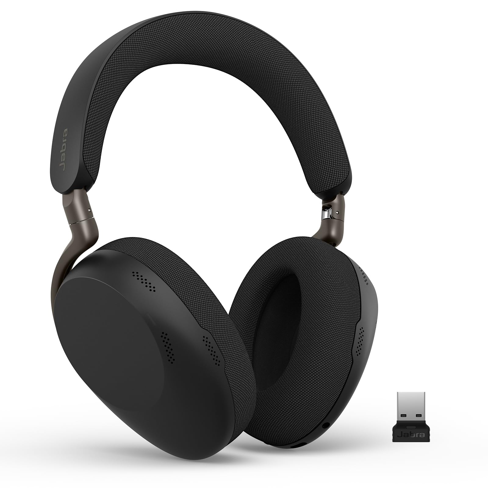 Jabra Evolve3 85 Over-Ear Bluetooth Headset kabellos mit Mikrofon für Büro, USB-A, KI-Sprachanruf, Adaptive Aktive Geräuschunterdrückung, 25h Akku, für Meeting-Apps, Schwarz