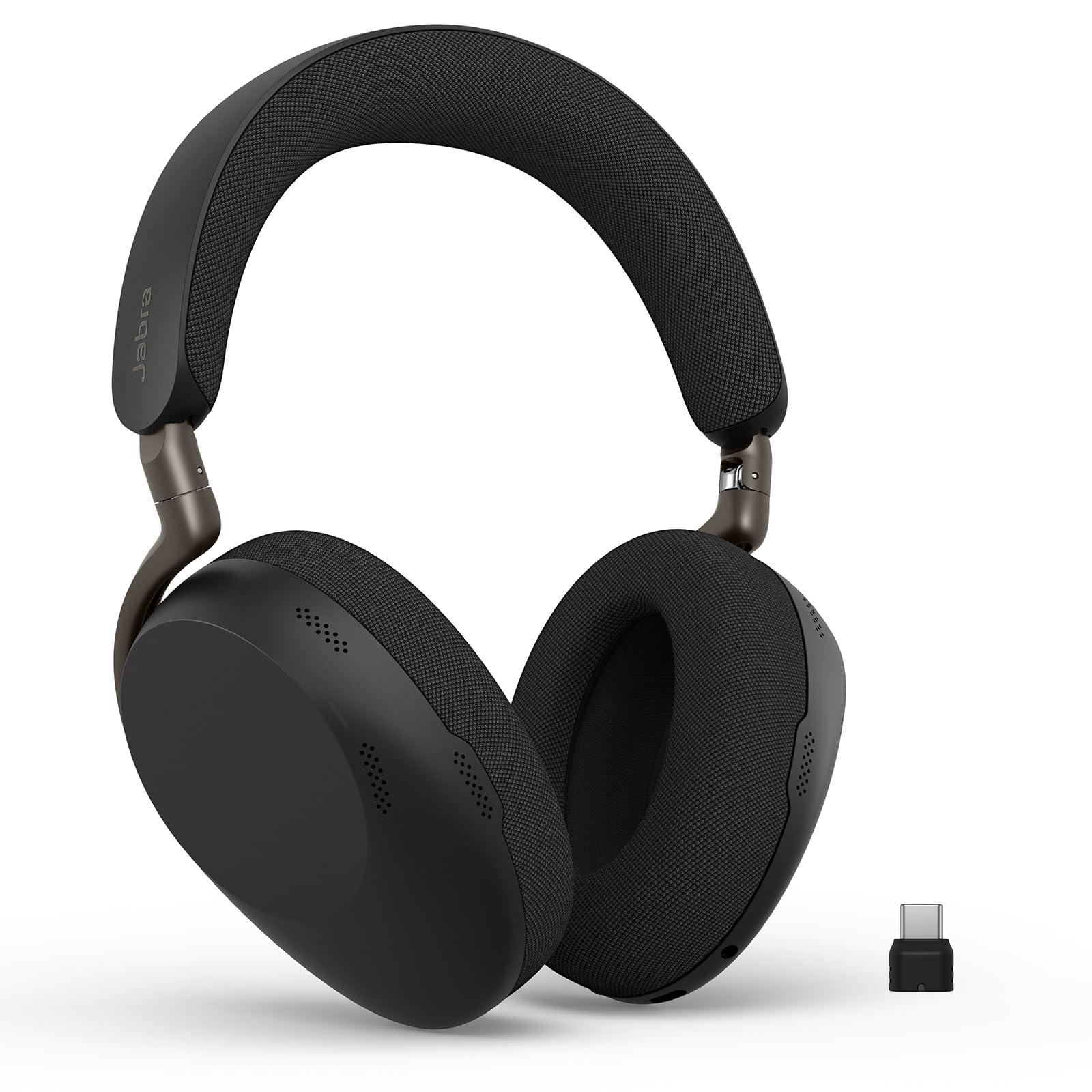 Jabra Evolve3 85 Over-Ear Bluetooth Headset kabellos mit Mikrofon für Büro, USB-C, KI-Sprachanruf, Adaptive Aktive Geräuschunterdrückung, 25h Akku, für Meeting-Apps, Schwarz