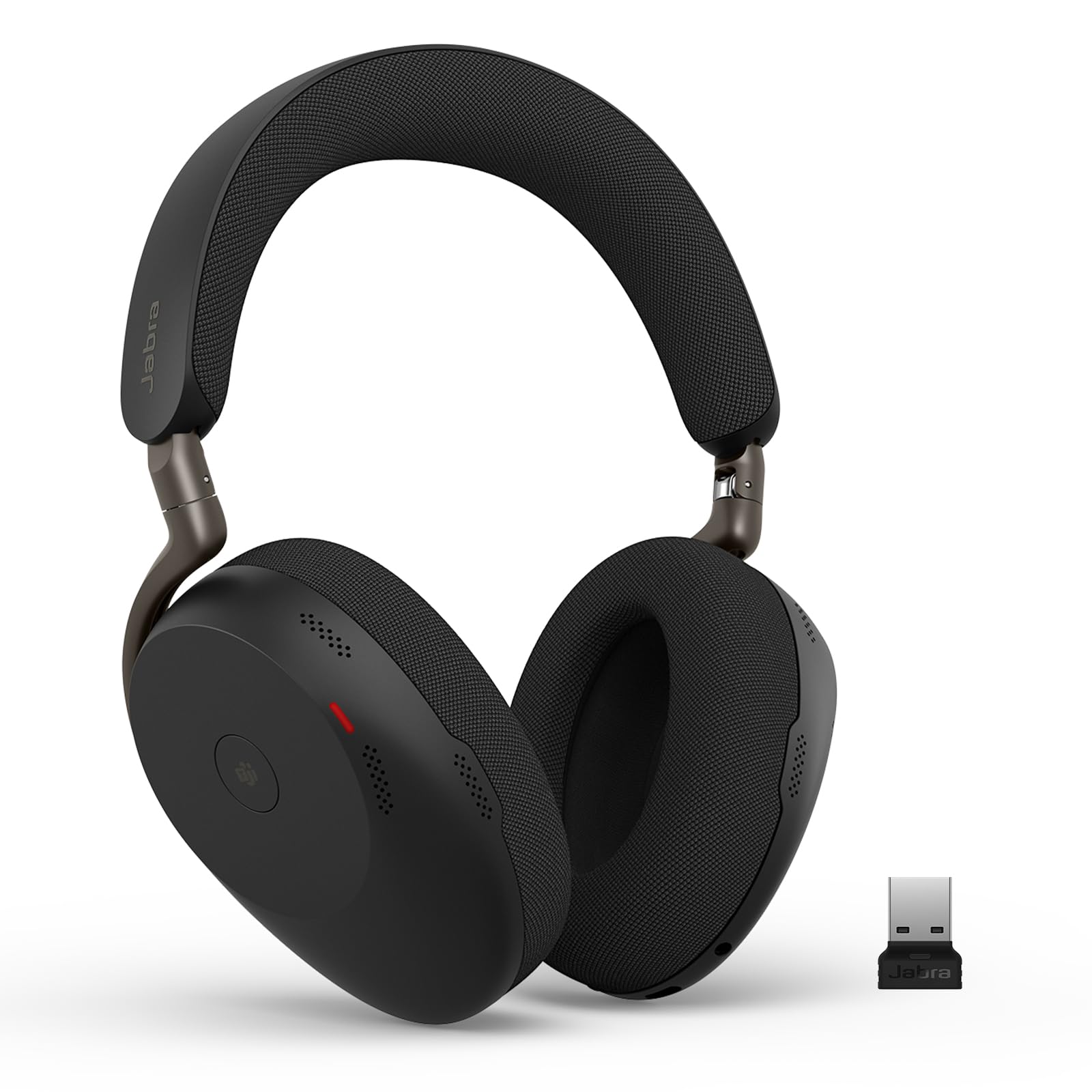 Jabra Evolve3 85 Over-Ear Bluetooth Headset kabellos mit Mikrofon für Büro, USB-A, KI-Sprachanruf, Adaptive Aktive Geräuschunterdrückung, 25h Akku, MS Teams Zertifiziert, Schwarz