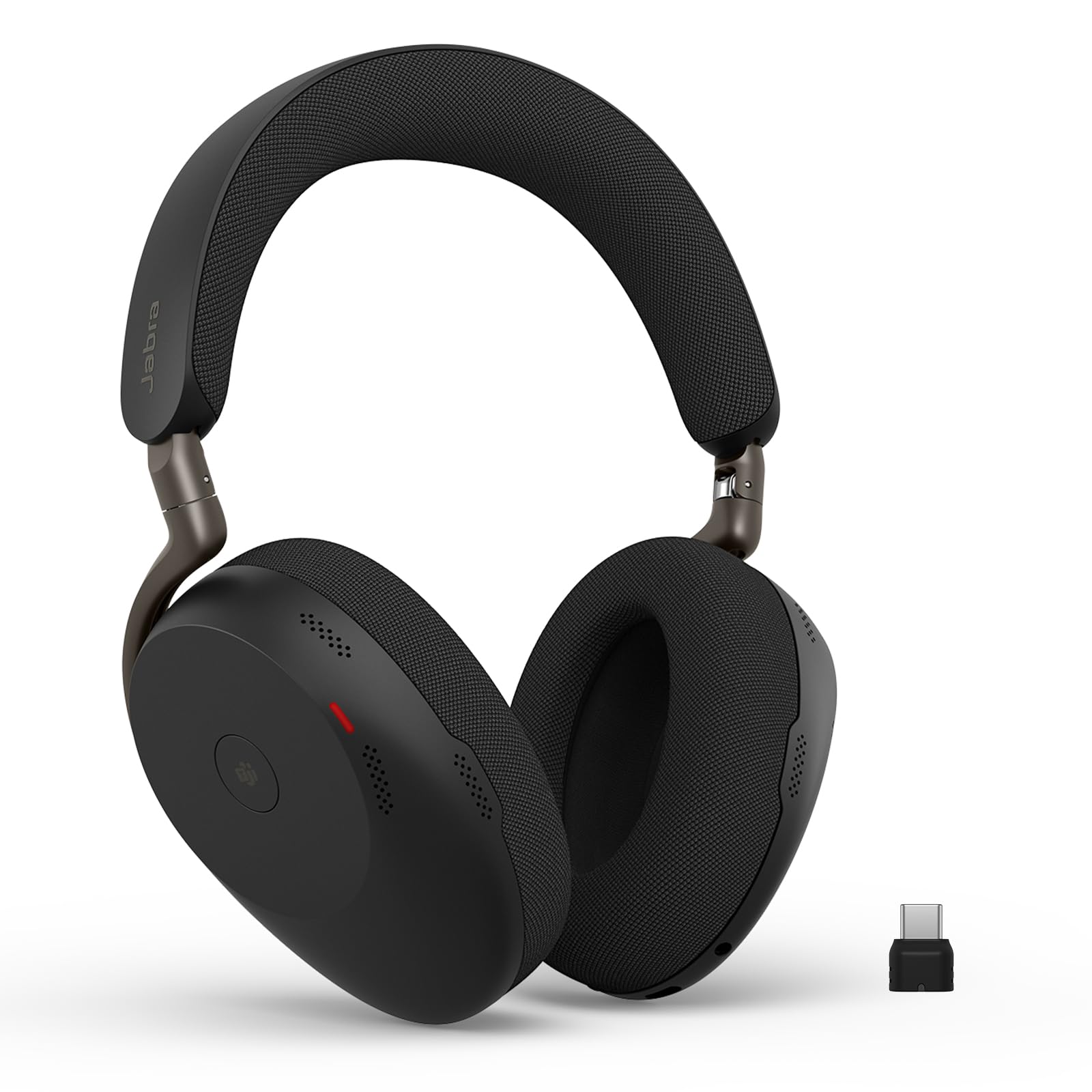Jabra Evolve3 85 Over-Ear Bluetooth Headset kabellos mit Mikrofon für Büro, USB-C, KI-Sprachanruf, Adaptive Aktive Geräuschunterdrückung, 25h Akku, MS Teams Zertifiziert, Schwarz