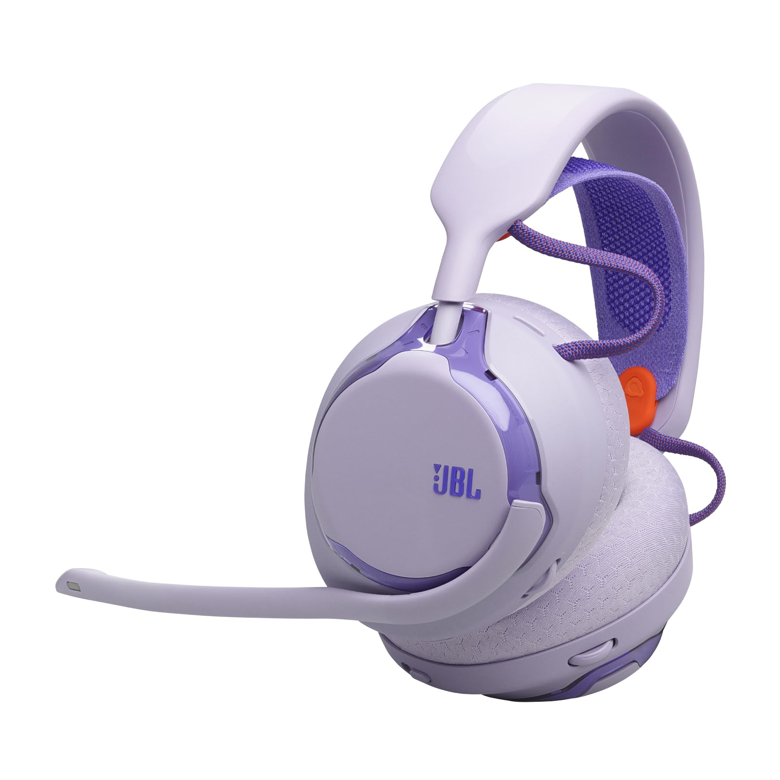 JBL Quantum 650 Kabelloses Bluetooth-Gaming-Headset mit JBL Quantum Raumsound, Noise-Cancelling-Mikrofon, USB-C-Kabel, 45-Stunden-Akku, austauschbaren Teilen & Multi-Plattform-Kompatibilität, Lila