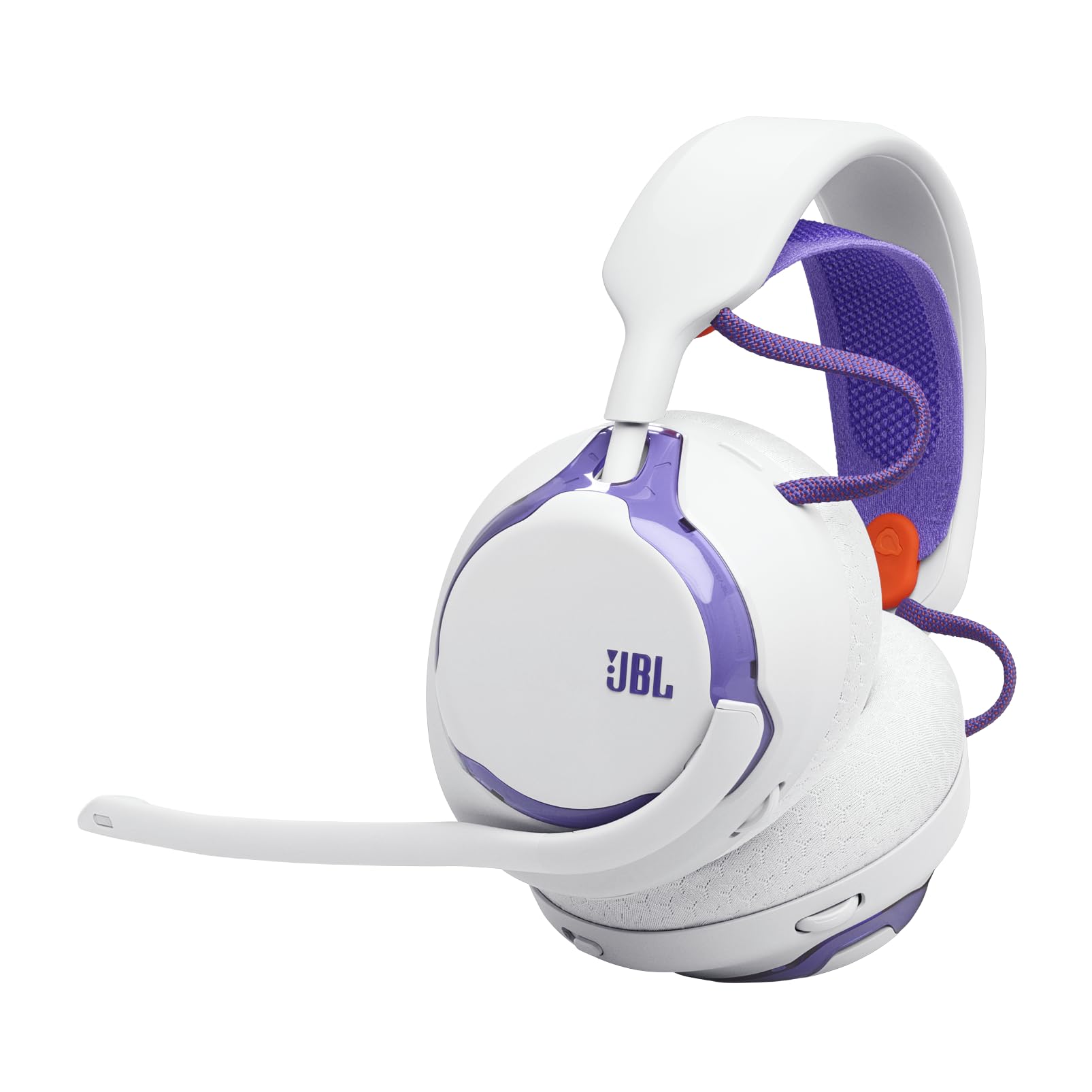 JBL Quantum 650 Kabelloses Bluetooth-Gaming-Headset mit JBL Quantum Raumsound, Noise-Cancelling-Mikrofon, USB-C-Kabel, 45-Stunden-Akku, austauschbaren Teilen & Multi-Plattform-Kompatibilität, Weiß