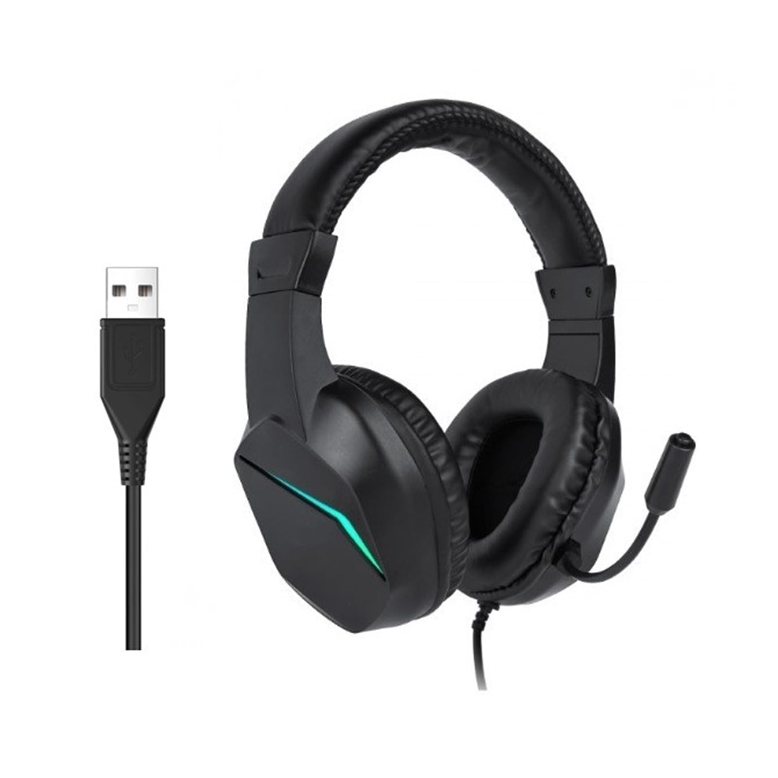 Wired Gaming Headset, USB-Kabel-Over-Ear-Gaming-Headset mit Mikrofon, 40-mm-Treiber, Gaming-Kopfhörer für PC-Laptop-Gaming (OY733USB)