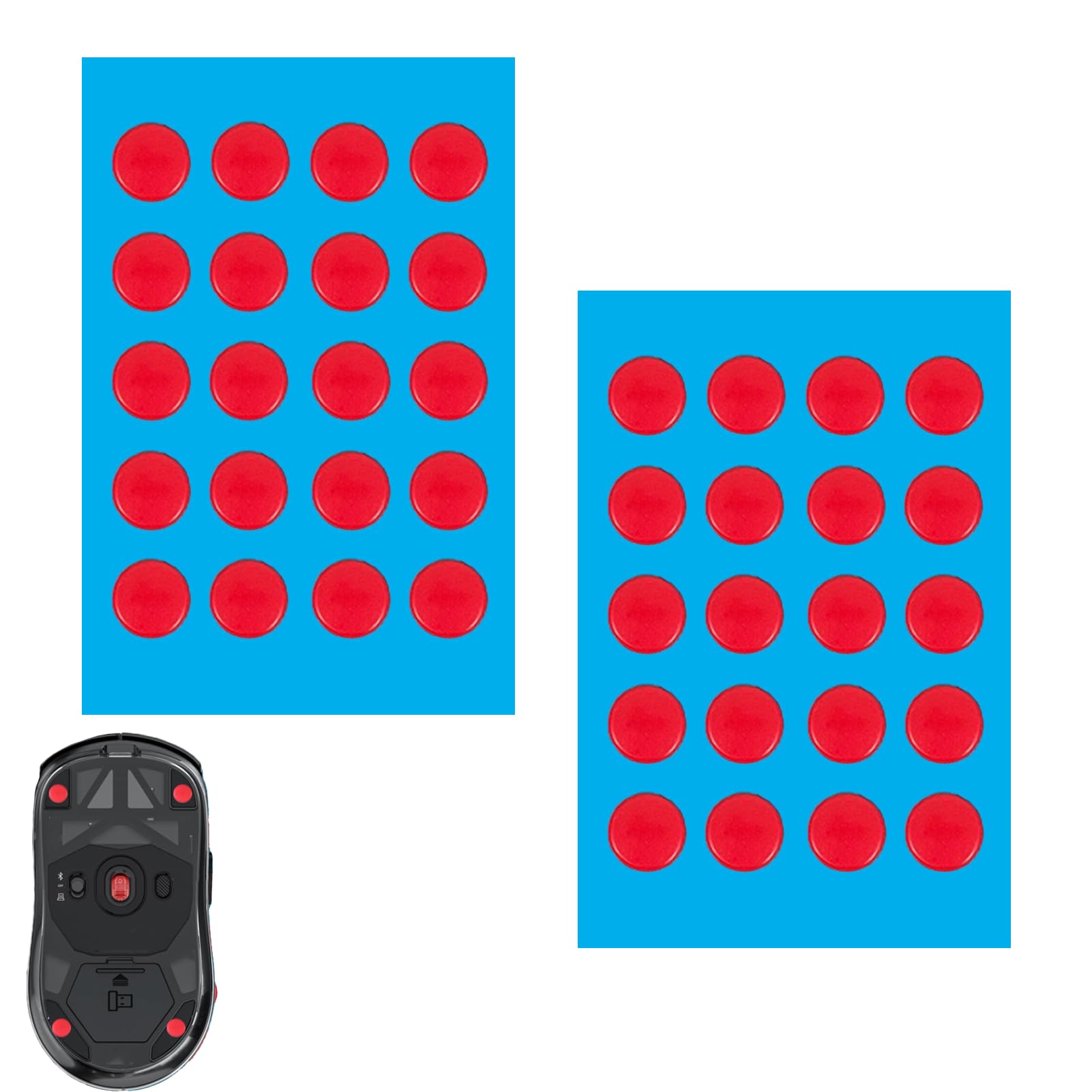 40 Stück Mouse Skates Set für Logitech G PRO Wireless,Superglide Performance auf Glas Mauspad,Ultra-Schnelle Mausfüße für Logitech G PRO Wireless,Mouse Dot Skate Set,Mausfüße für Gaming und Büro