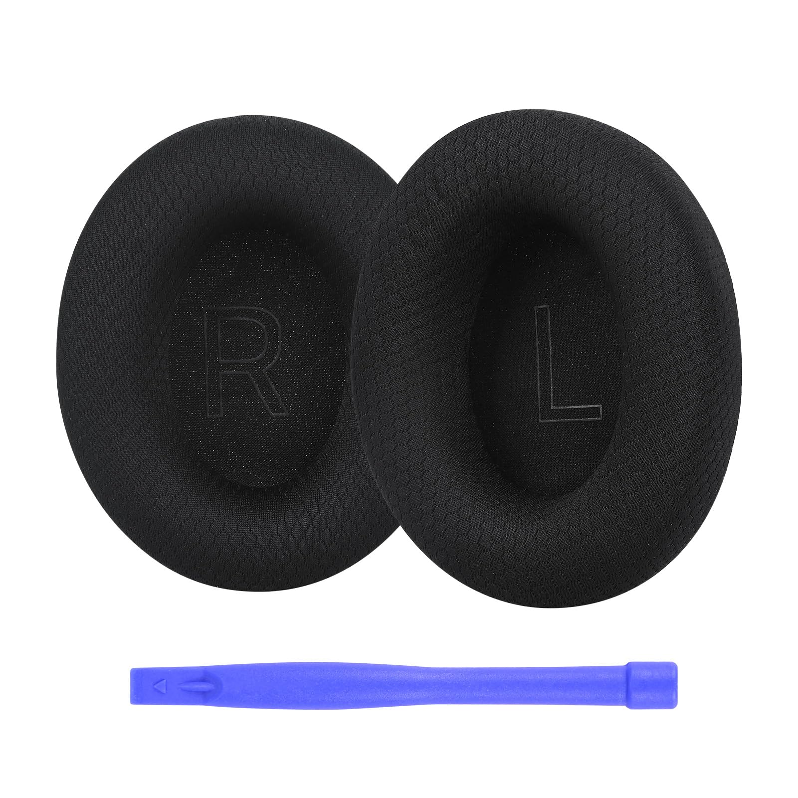 Ersatz Ohrpolster für Razer Kraken V4 / Razer Kraken V4 Pro Gaming Kopfhörer von MMOBIEL - Mesh Kopfhörer Ohrpolster – Ersatzpolster – Schwarz