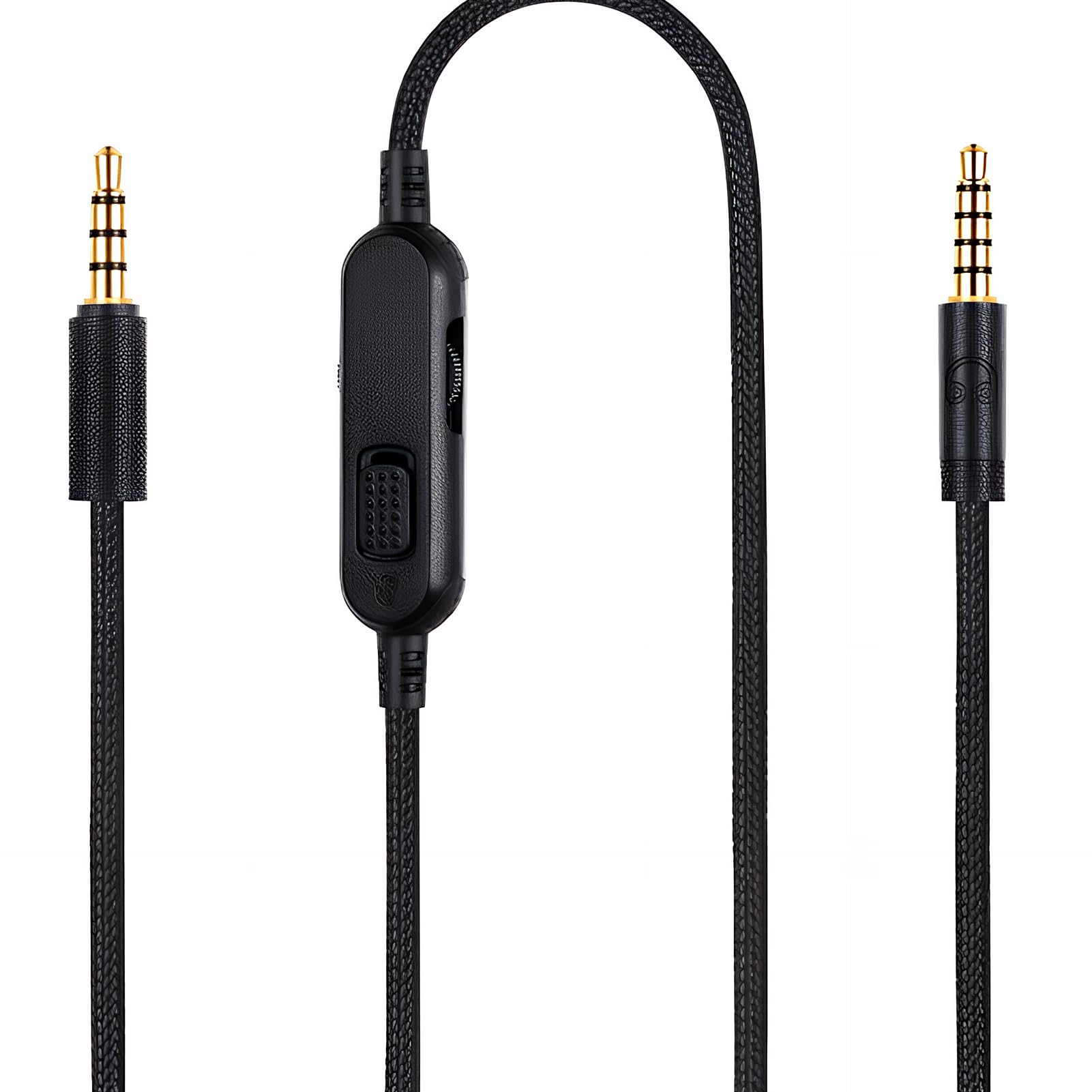 GEU Headset Kabel 2m für G433 G233 G Pro X, Geflochtenes Ersatz Audio Kabel 3,5mm Klinke mit Lautstärkeregler & Stummschaltung, Rauschfrei Langlebig für PC, PS5, Xbox, Switch