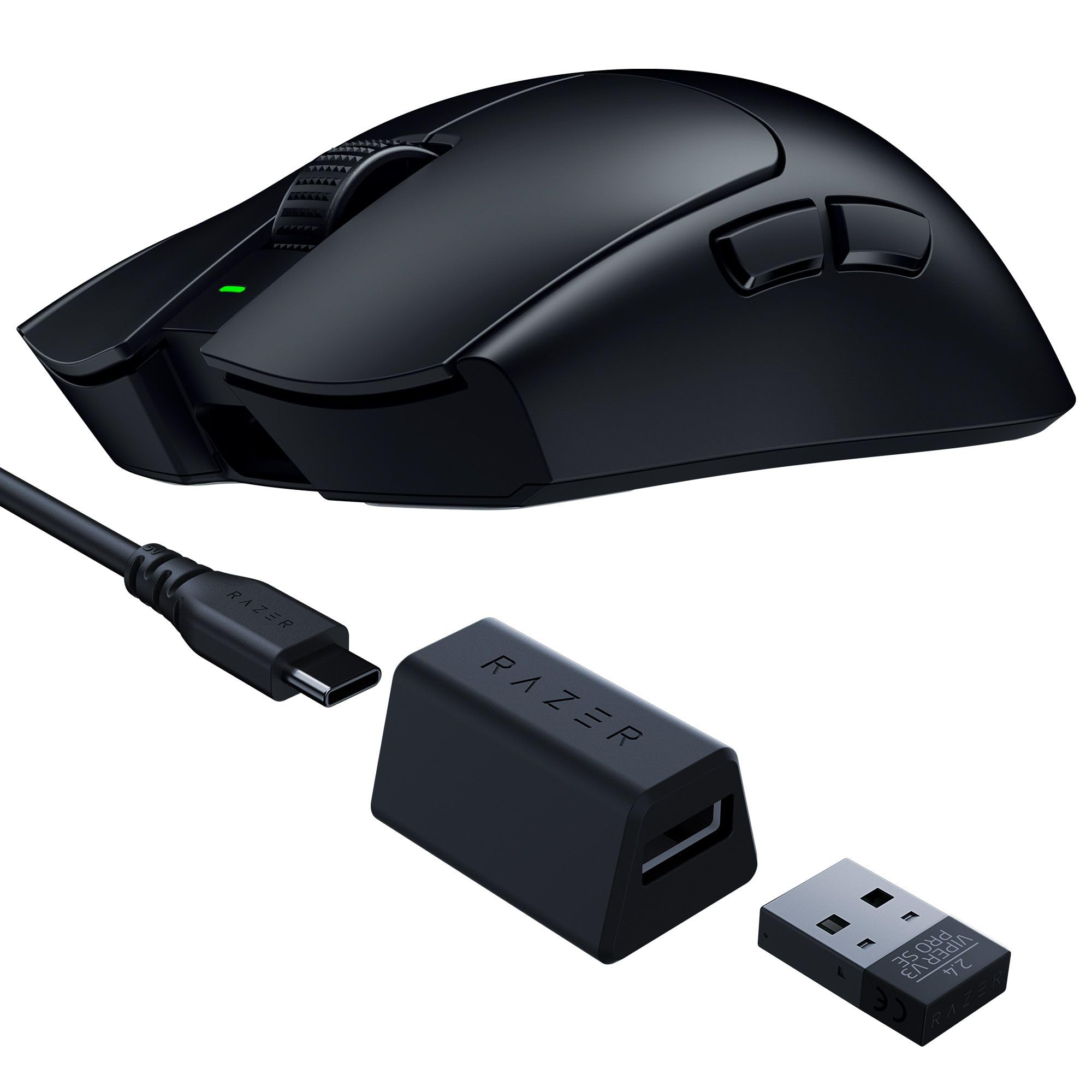 Razer Viper V3 Pro SE - Ultra leichte kabellose symmetrische E-Sport-Gaming-Maus - 54g - Focus Pro 35K Sensor - HyperSpeed - Optical Mouse Switches Gen-3 - bis 95 Std Akku-Laufzeit - PC/Mac | Schwarz