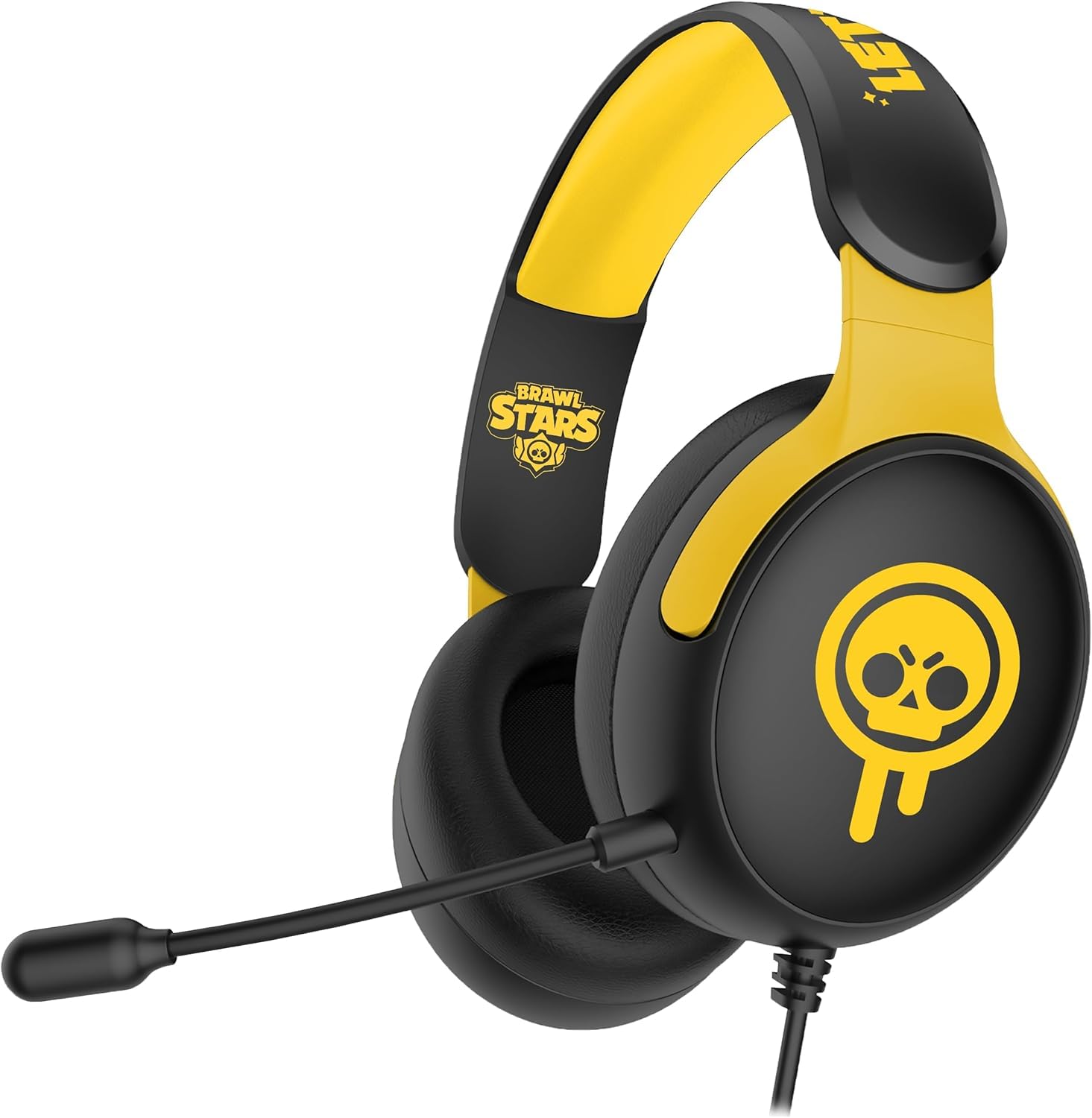 SUBSONIC - Brawl Stars Gaming-Headset mit Mikrofon, Schwarz und Rot, 40mm-Treiber, Stereoklang, Kompatibel mit Konsolen, PCs, Tablets und Smartphones, Offiziell Lizenziert
