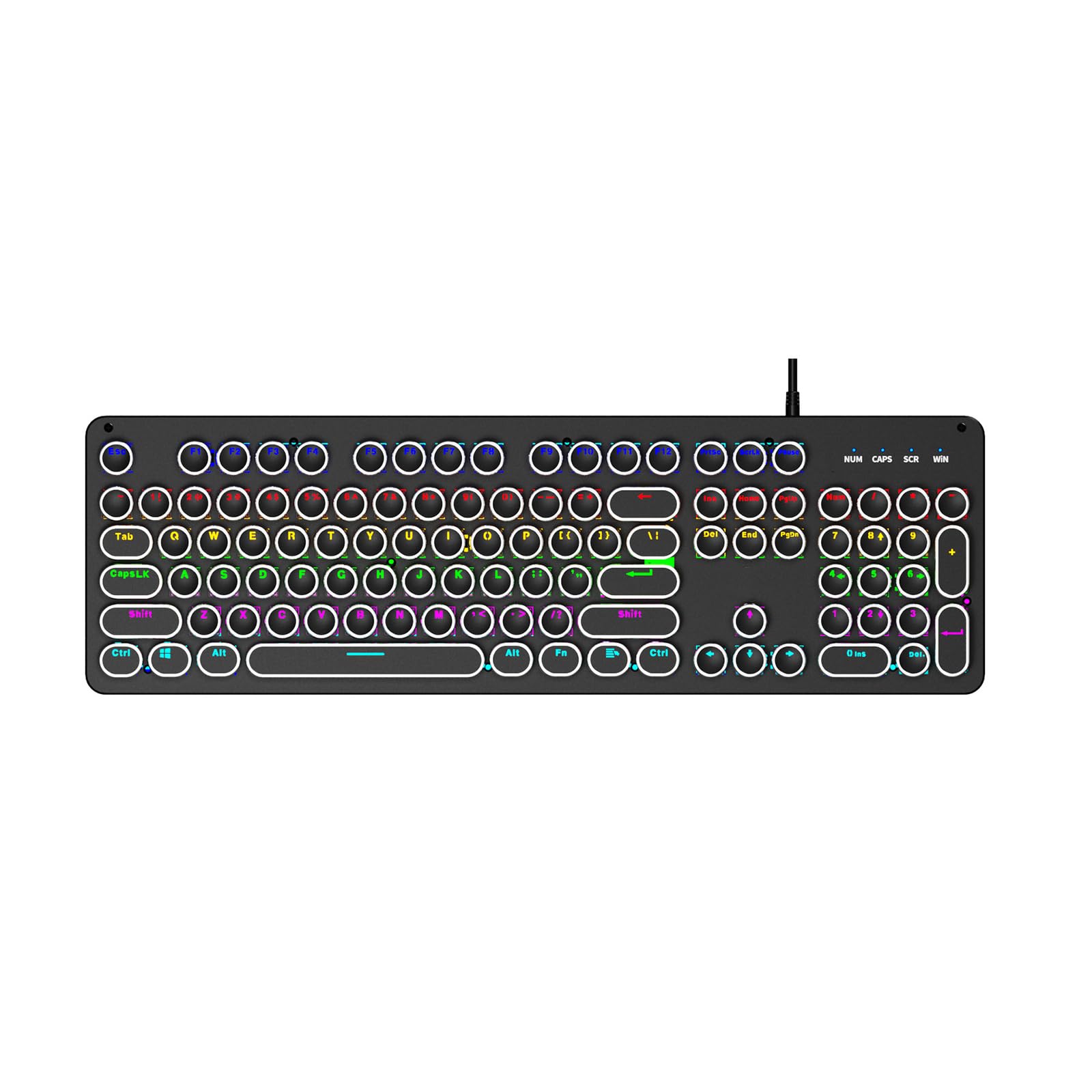Professionelle Draht Mechanische Tastatur Maus Hot Swap Technologie Mehrfarbige Hintergrundbeleuchtung Taktile Schalter Für PC Gaming Punk Draht Tastatur Maus Combo LED