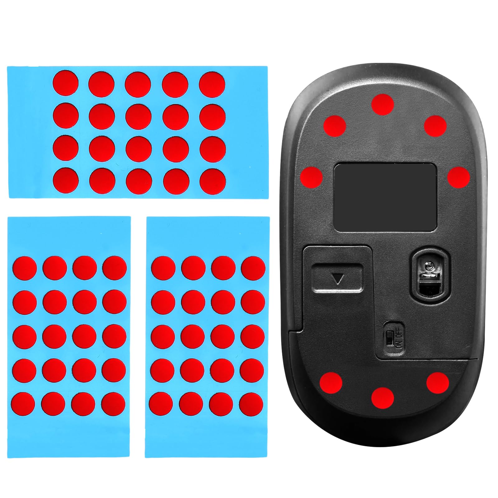 FIUTEKO Mouse Skates Set 60 Stück PTFE Mausfüße Mouse Dot Skates - Ultra-Sanftes Gleiten Präzise Kontrolle für Logitech G PRO Wireless Razer Finalmouse Glas Mousepad Wallhack FPS Gaming Zubehör