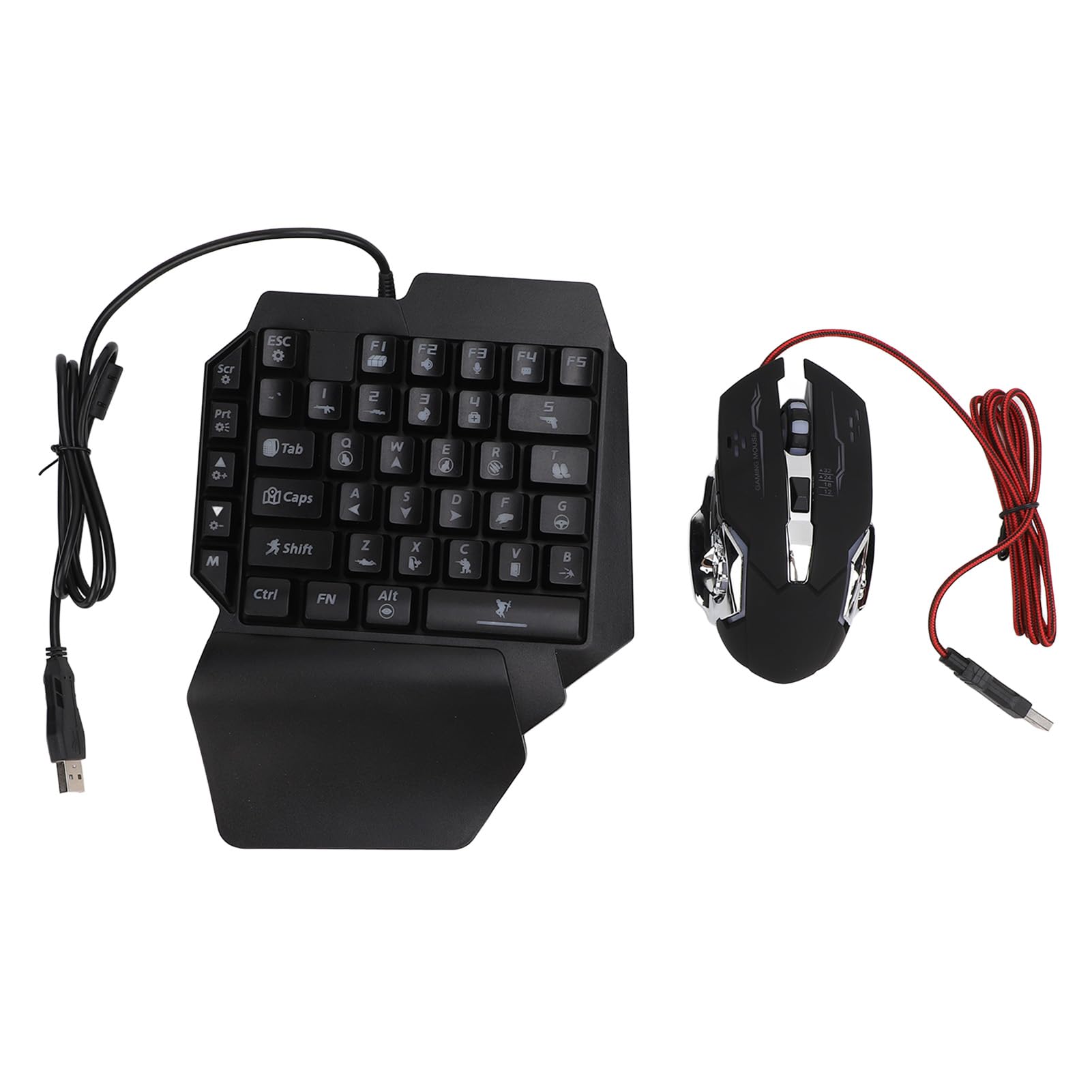 SENECESLI Verstellbarer Telefonständer mit Einhändiger Gaming-Tastatur und Maus-Kombination, Keine Latenz-Technologie, 4-in-1-Mobile-Game-Pack für Gamer