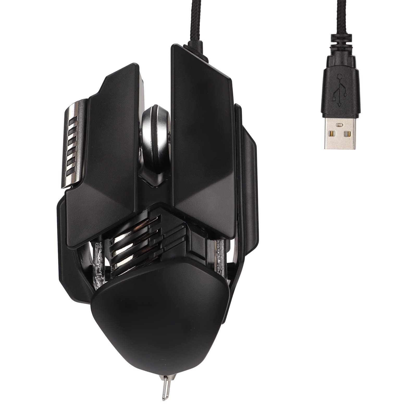 RGB-Gaming-Maus, Kabelgebunden, Computermaus, 12800 DPI, Ergonomie, RGB-USB, 6D-Taste, Mechanisch, mit Hochfrequenz-Rauschimmunität