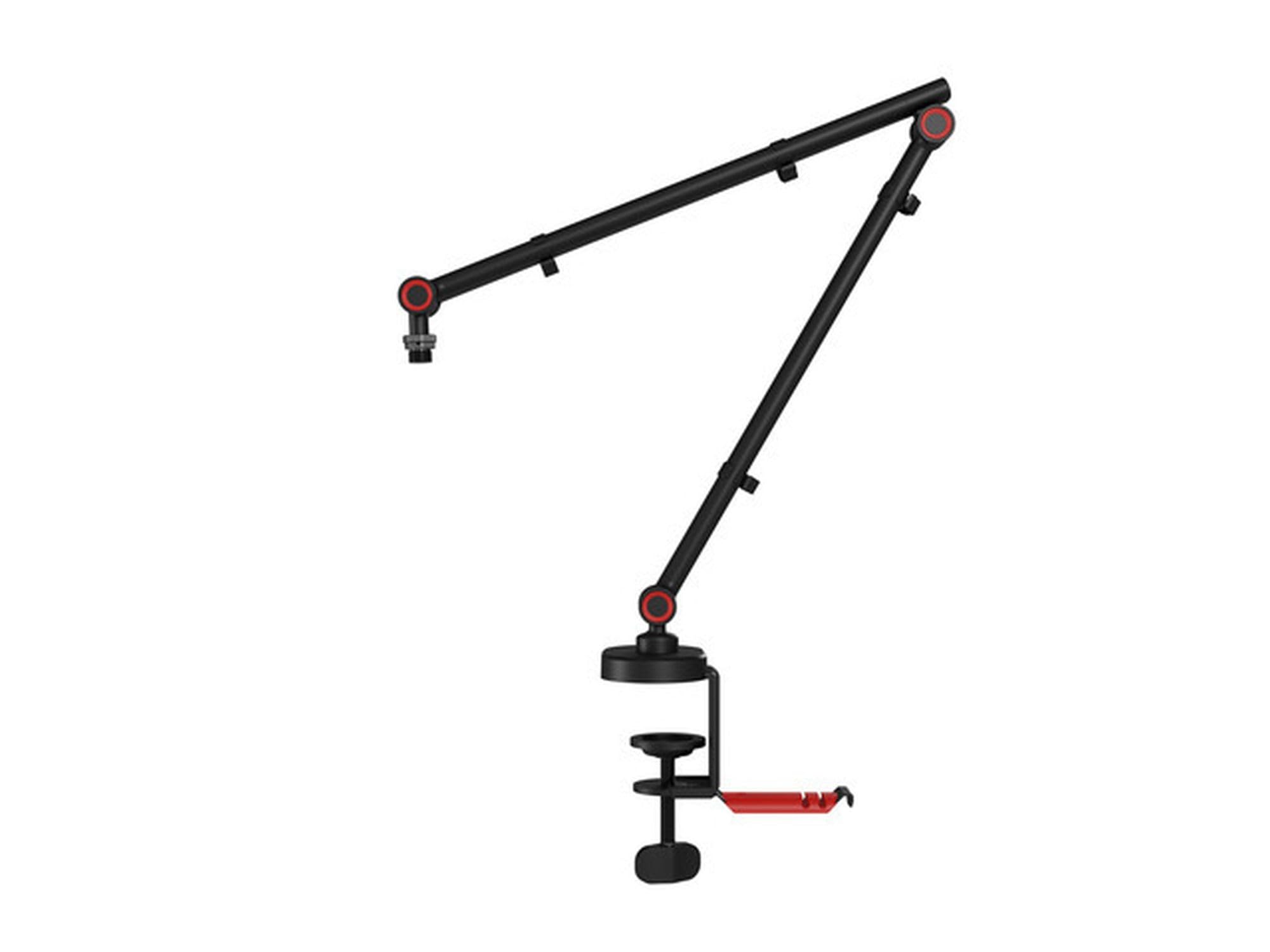 Genesis Thulium 500 Mikrofonarm – Gaming-Style & Streaming-Qualität, Universell Kompatibel mit 99% Mikrofonen, Belastbar bis 1 kg, Einstellbar, Mit 5/8" & 1/4" Adapter, Kabelclips und Headset-Halter