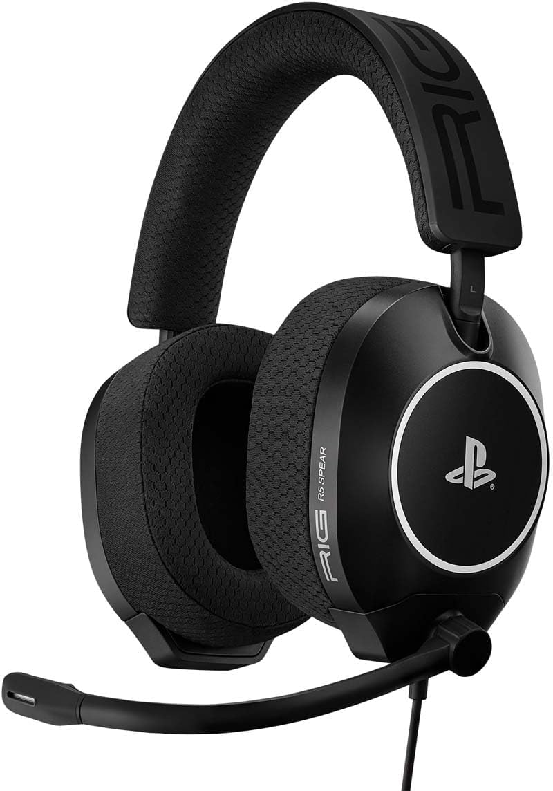 Sony R5 Pro HS Kabelgebundenes Gaming-Headset, Schwarz, offiziell lizenziert für PS5, PS4-kompatibel. Kabelgebundenes Headset mit 3,5-mm-Klinkenstecker.