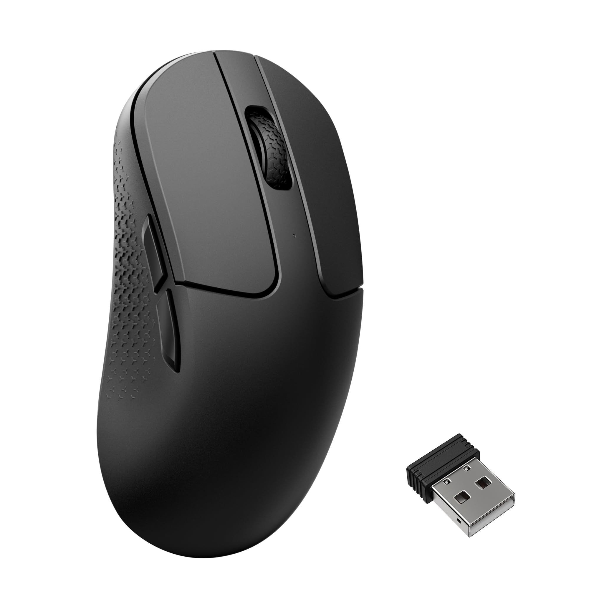 Keychron M3 Mini 8000 Hz Kabellose Gaming-Maus, 2,4 GHz & Bluetooth 5.3, PixArt 3950 Sensor, 30000 DPI, programmierbar mit Launcher, Ultraleicht 55g, kompatibel mit Windows, macOS und Linux – Schwarz
