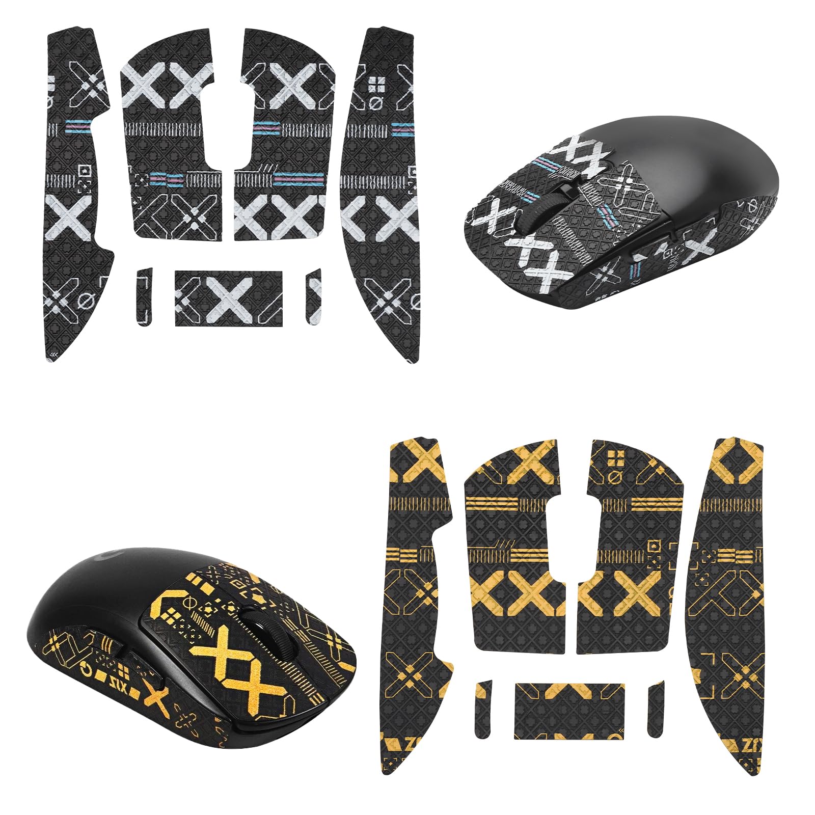 Mouse Grip Tape, Gaming Maus Zubehör Griffband Schweißabsorbierend Extrem Rutschfest Ultradünn Selbstklebend und Rückstandsfrei, Grip Tape Set kompatibel für Logitech G PRO X Superlight 2