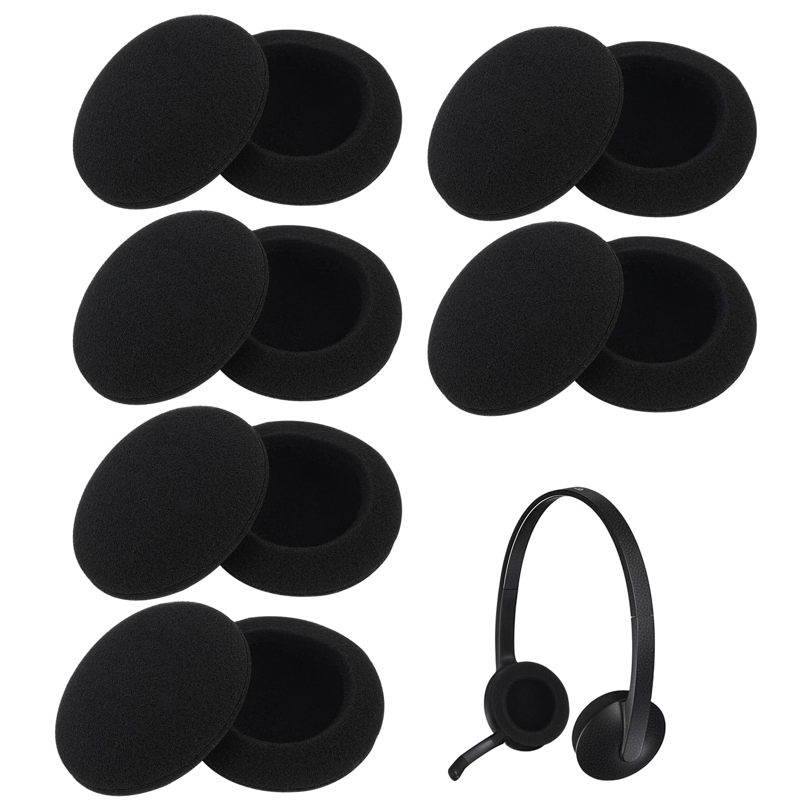 6 PCS Ersatz Ohrpolster für Sennheiser Kopfhörer – Atmungsaktiver Schaumstoff, Kompatibel mit PC-Serien und weiteren passenden Modellen