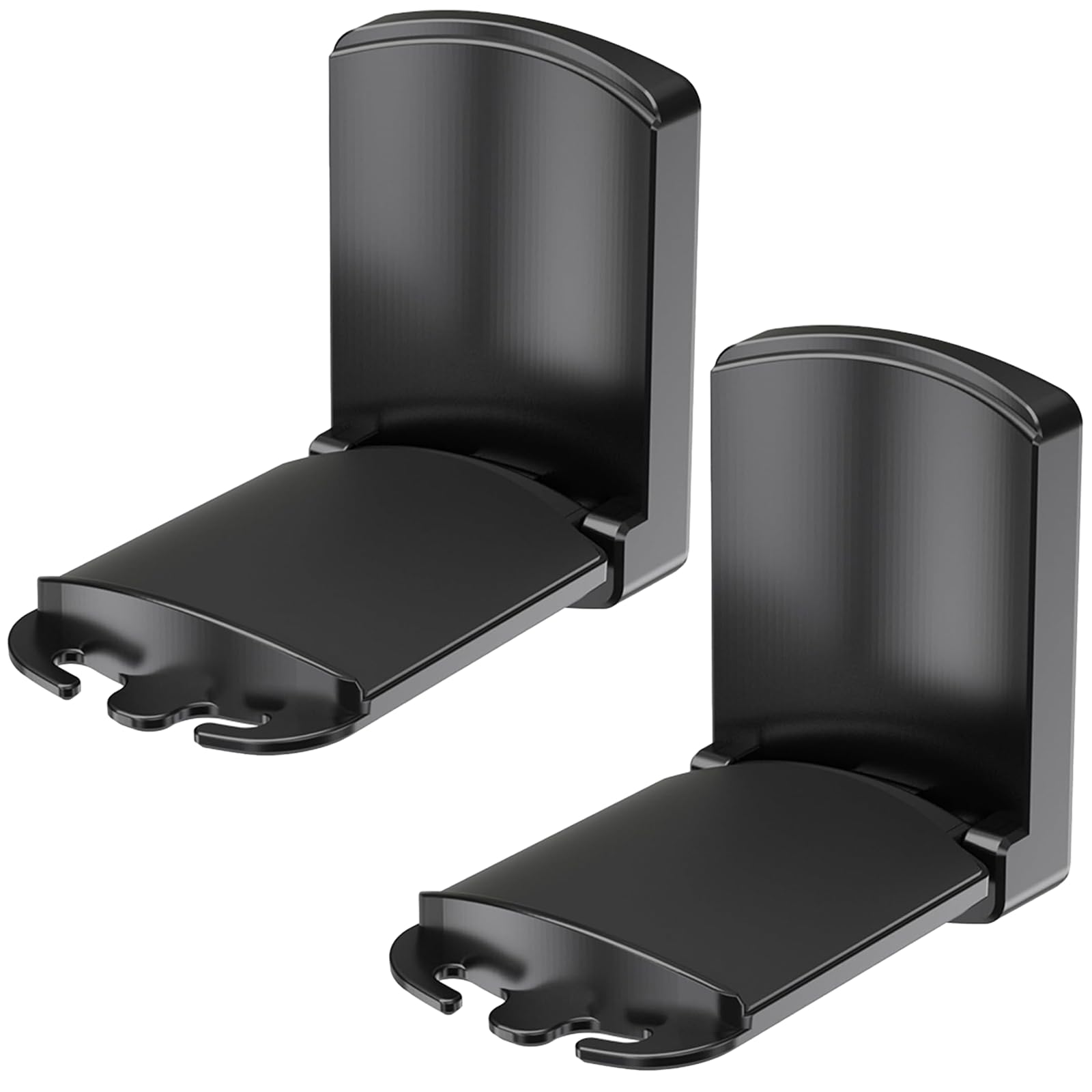2 Stück Headset Halterung Faltbare,Headset ständer kopfhörer Halterung mit Starkem Klebeband und Silikon Pad Selbstklebend kopfhörerhalter für Airpods Max, Gaming Zubehör(Schwarz)