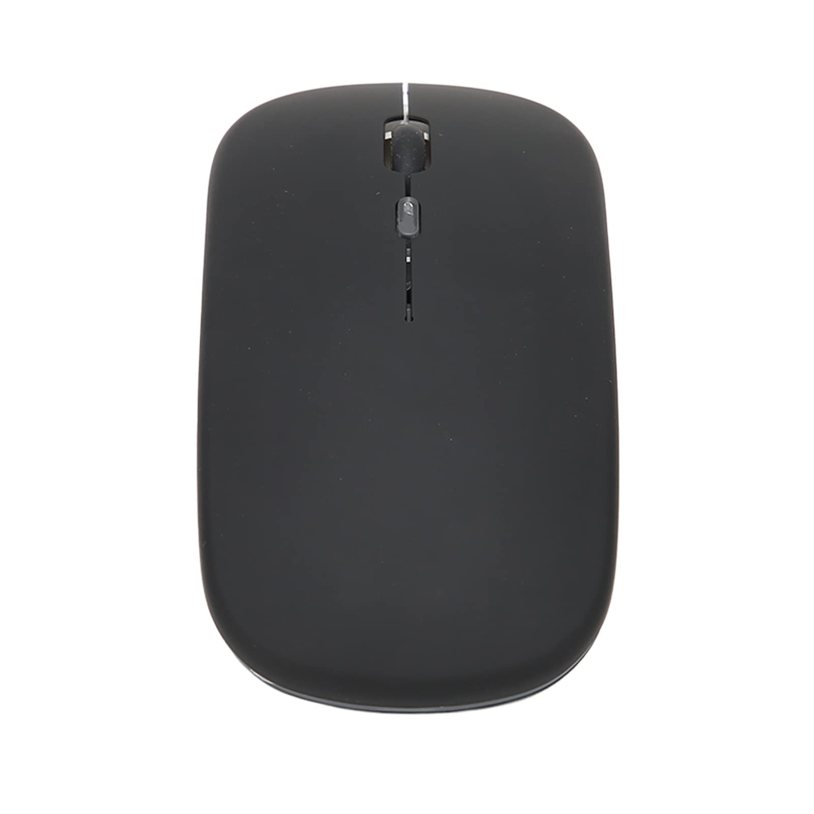 KIMISS Kabellose Gaming-Maus, Wiederaufladbar, 2,4 G, USB, Leise klick-Maus für Laptop und PC, 1600 DPI mit Bunter Hintergrundbeleuchtung (Black)