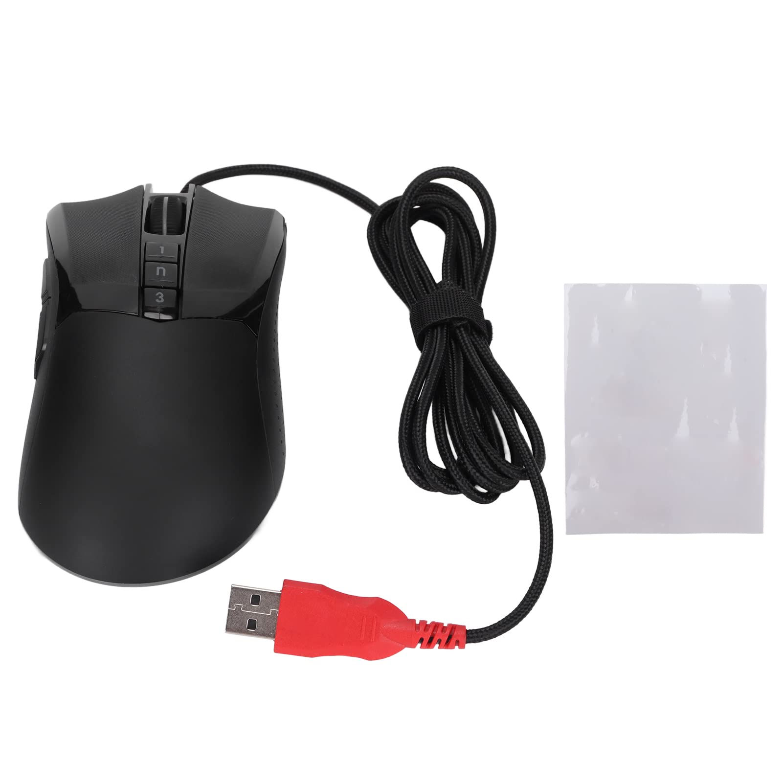 Kabelgebundene Gaming-Maus mit flexiblen Tasten, ergonomische kabelgebundene RGB-Maus für Spiele auf PC, verstellbarer optischer Sensor 10.000 DPI, RGB-Beleuchtung 15 Zonen für eine