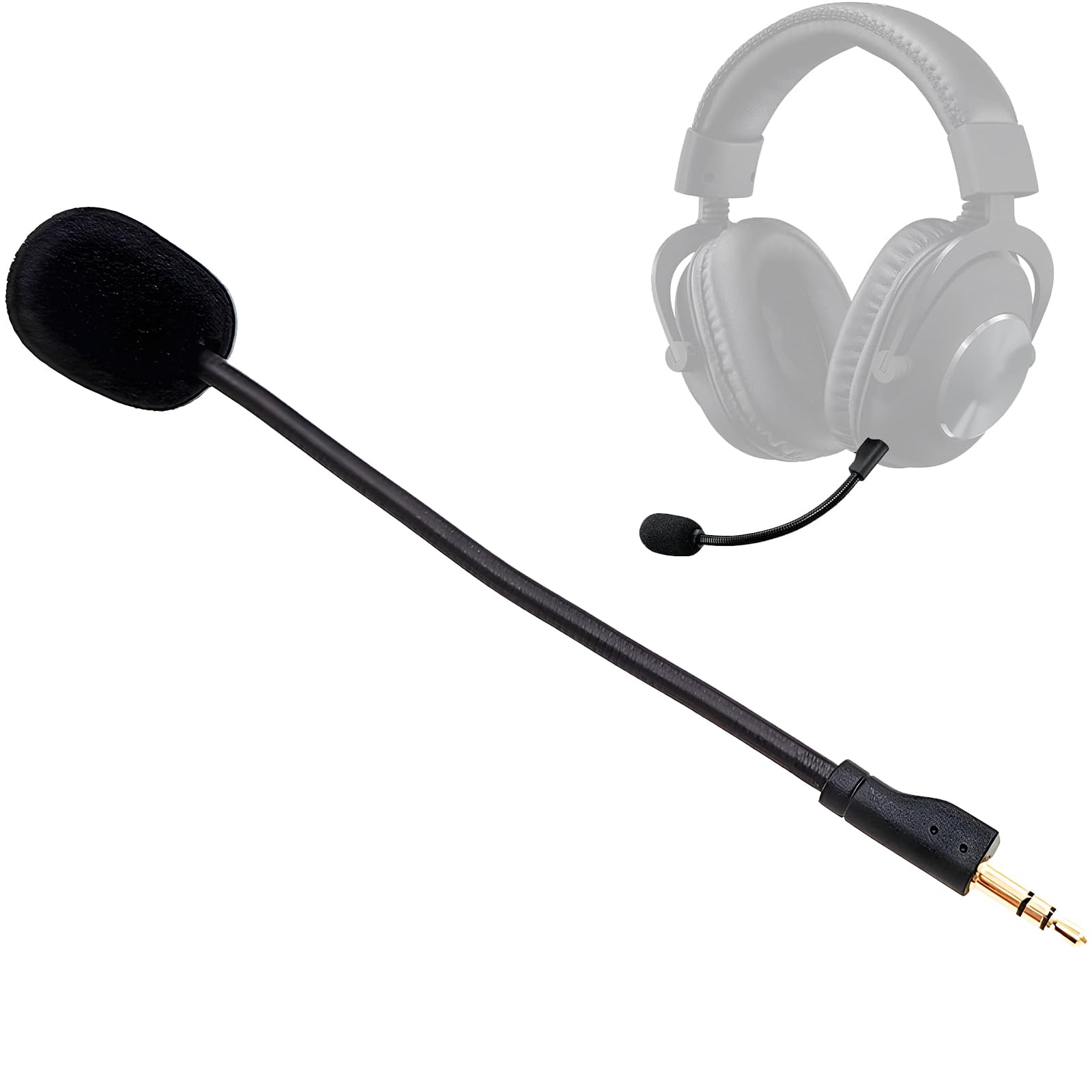 Ersatz Gaming Mikrofon für G PRO/G PRO X Kabellose Gaming Headsets, Abnehmbares Mic mit 3,5 mm Vergoldetem Stecker Noise-Cancelling, Kompatibel mit Verschiedenen Gaming Headsets