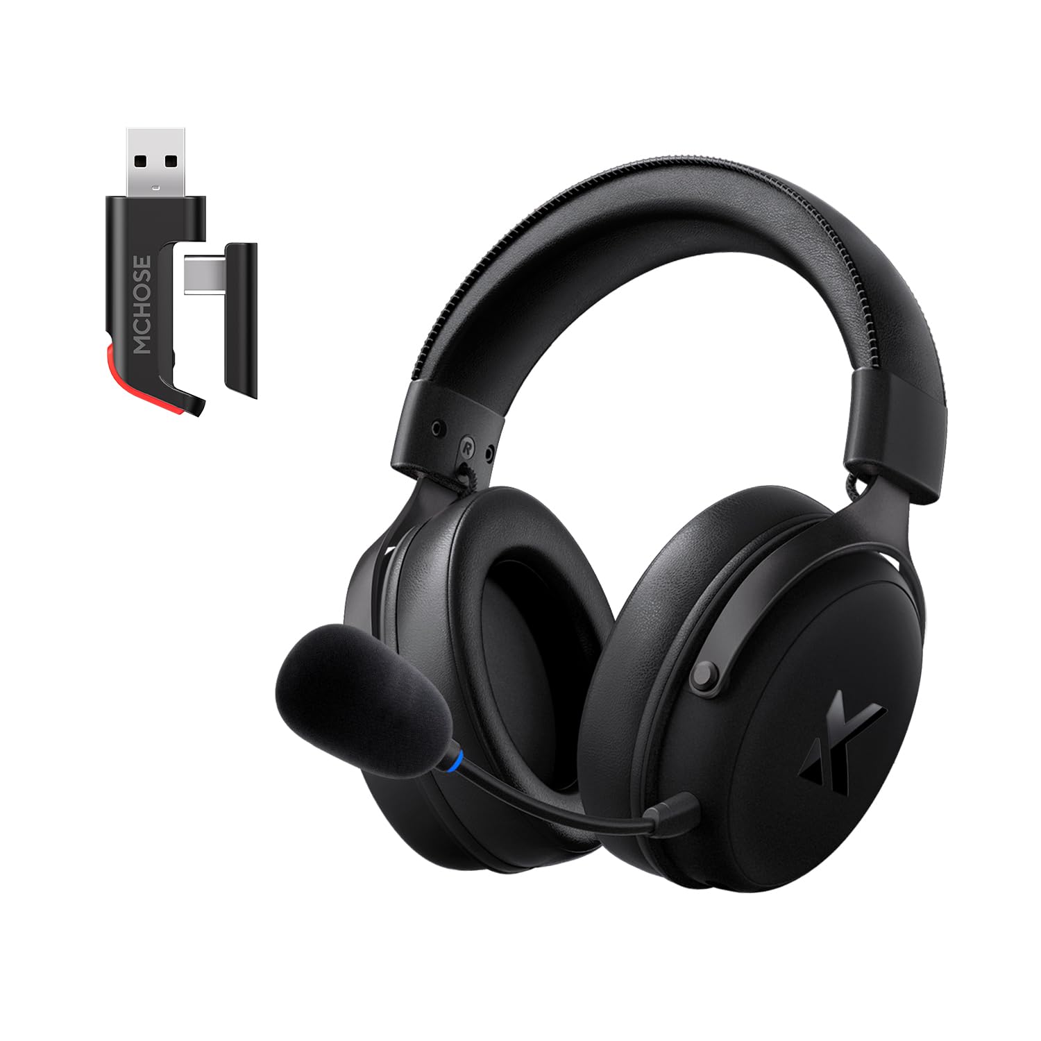 MCHOSE V9 Pro Gaming-Headset, Audio für Videospiele, 7.1 Esports Surround Sound, Schwarz