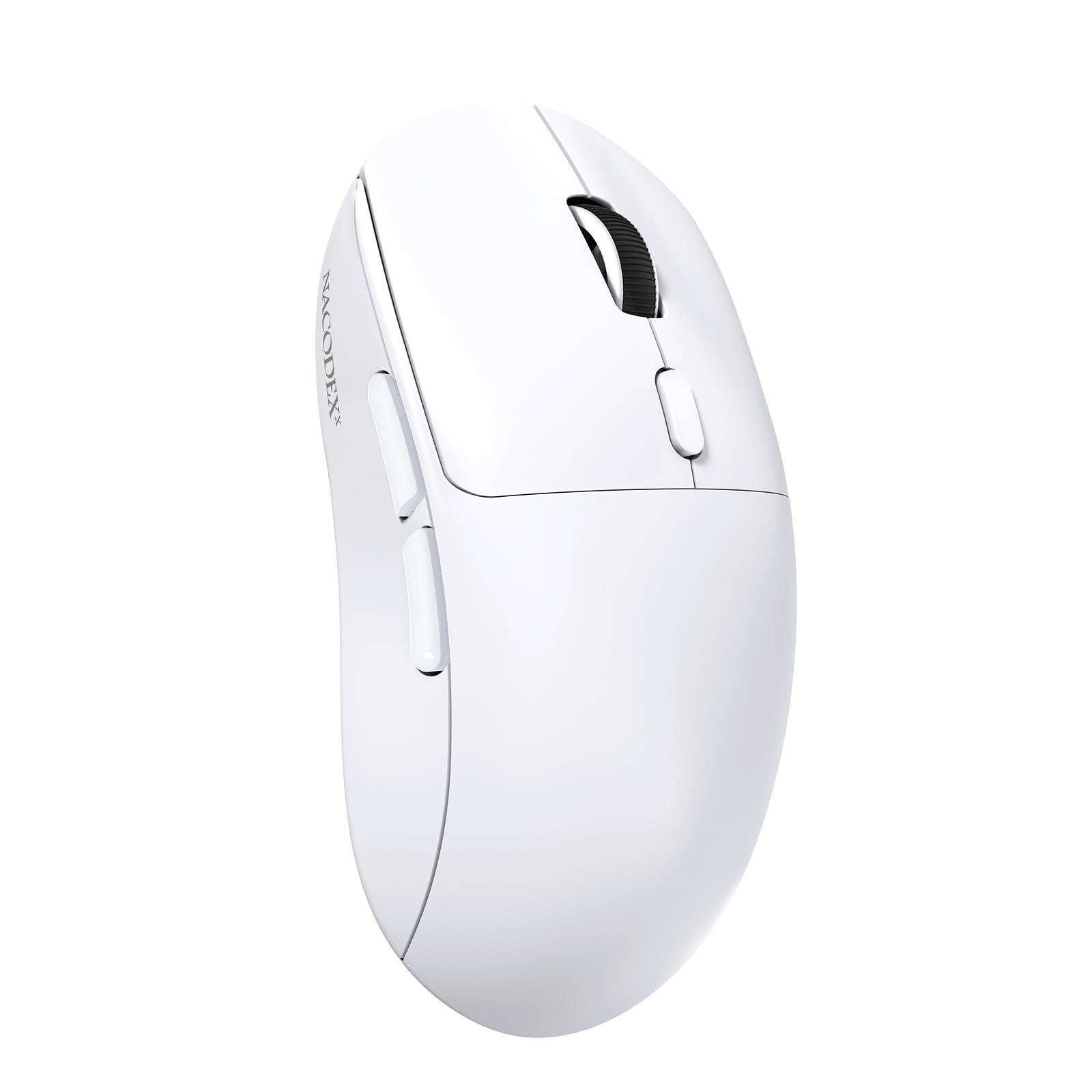 A.JAZZ NJ07 SUPERLIGHT Kabellose Computer Maus, BT/2,4 GHz/USB-C, 67g Leicht, 12800DPI, 300mAh Akku, 1kHz Abfragerate, Ergonomisches Design, Geräuscharme Gaming-und Office-Maus für PC/Mac-Weiß