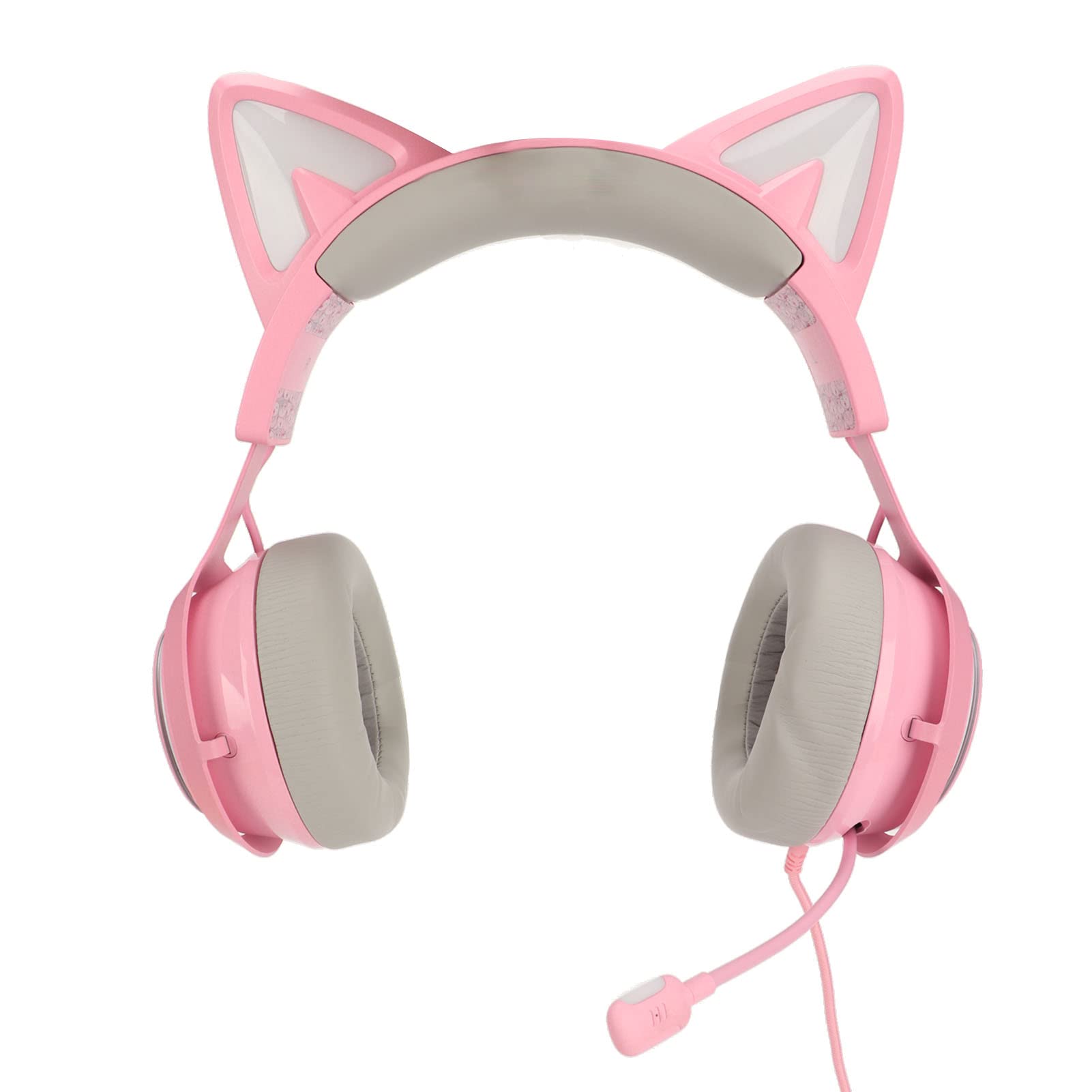 BONKZEBU Katzenohr-Gaming-Headset mit 3 Soundeffekten, Bequemer Mikrofon-Kopfhörer, Ideal für und Erwachsene, Treiberdurchmesser 50 Mm