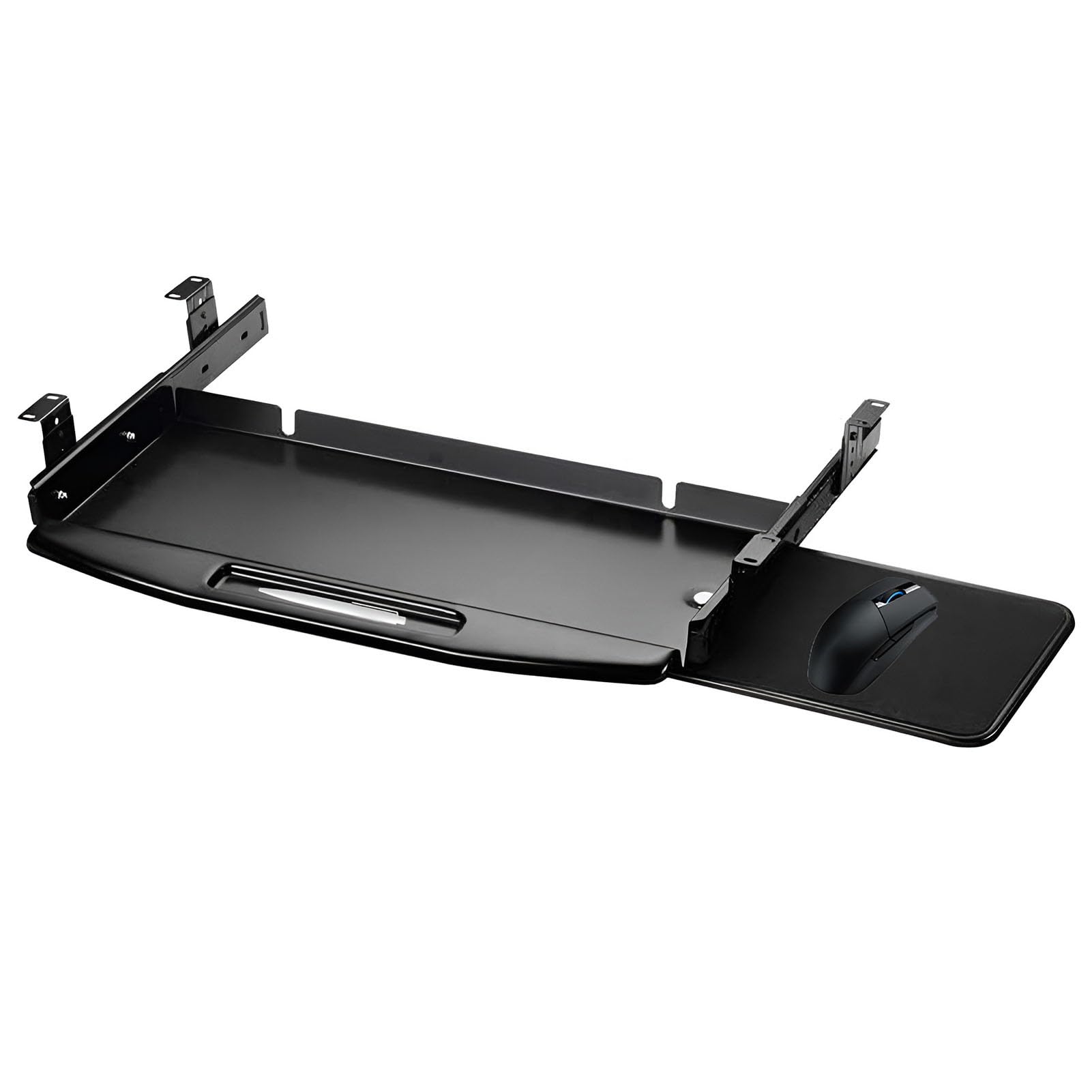 360° drehbare Maus-Plattform unter dem Schreibtisch und verschiebbare Tastaturablage, ergonomische ausziehbare Computer-Schublade, für Heimbüro und Gaming-Setup