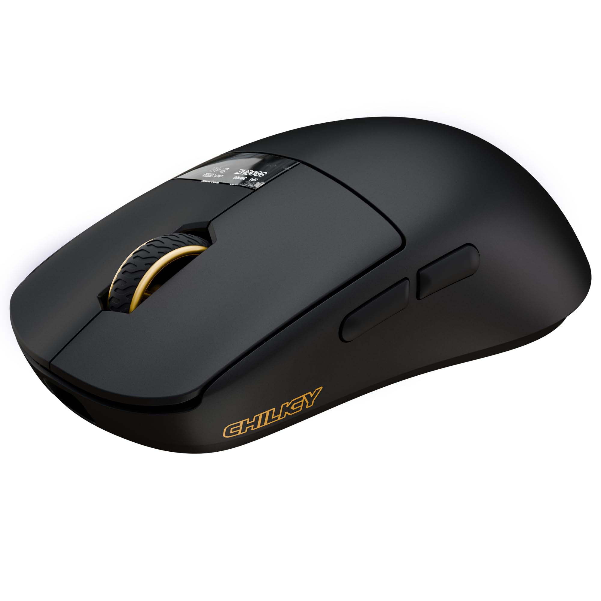 Kabellose Maus, Chilkey Glacier LW 8K L Gaming-Maus mit OLED-Bildschirm, 47 g ultraleicht, 8K Polling, maximal 30.000 DPI, optische Schalter, Tri-Mode 2.4G/USB-C/Bluetooth 5.2, unterstützt PC/Mac