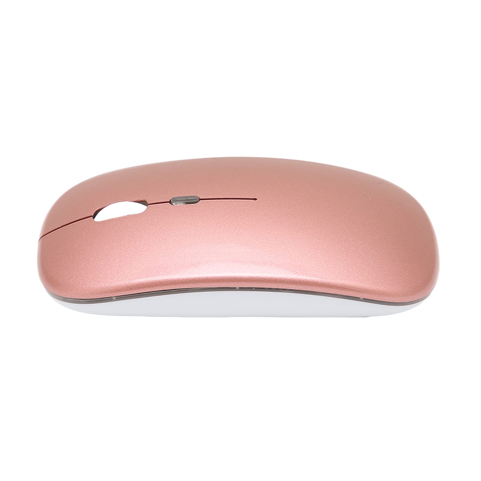 2,4 G Ultradünne Kabellose Gaming-Maus mit Farbiger Hintergrundbeleuchtung für Laptop, Büro, Reisen, ABS-Material (Roségold)