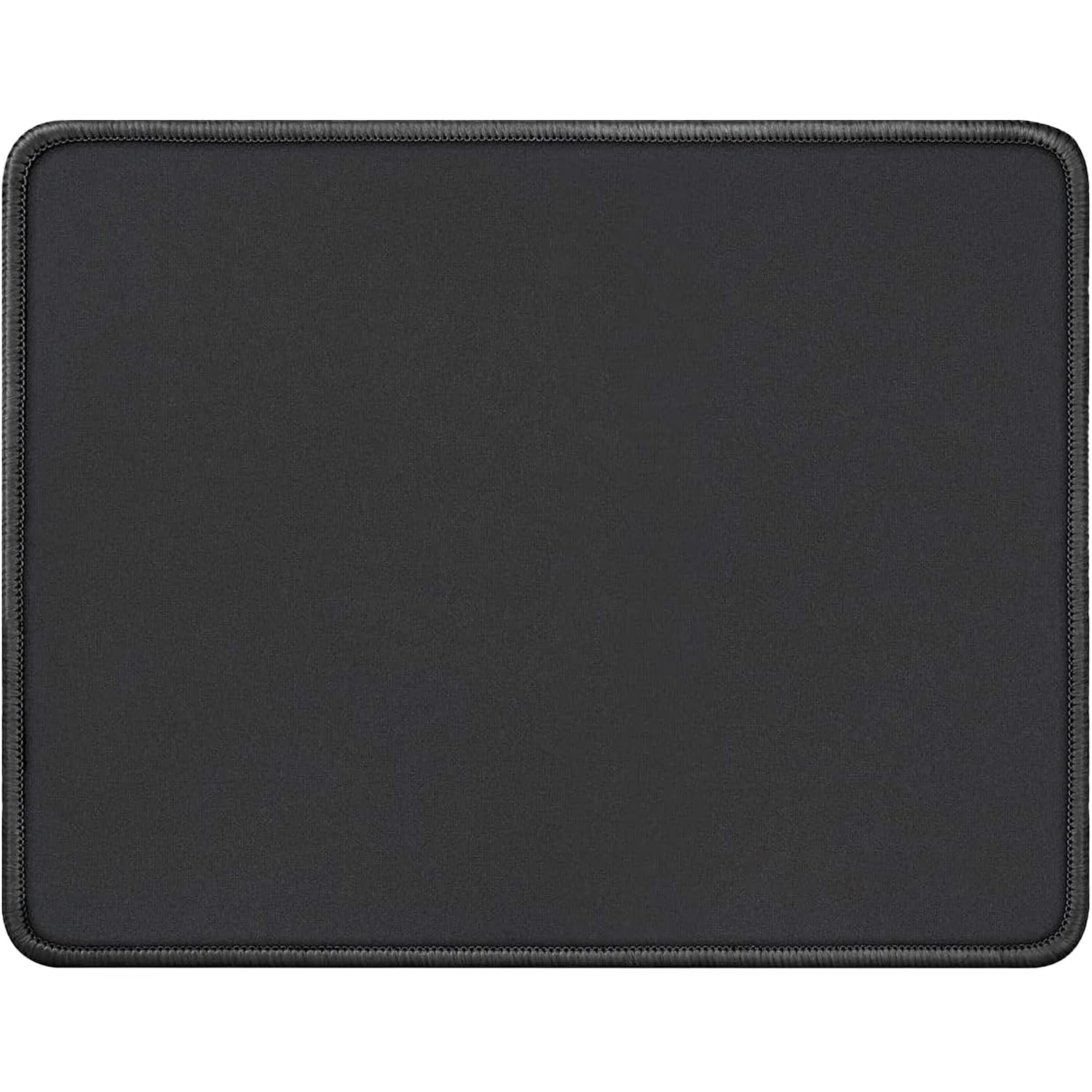 Mauspad mit genähtem Rand, Gaming Mousepad, Computer-Mausmatte für Gaming, Zuhause und Büro, Schwarz