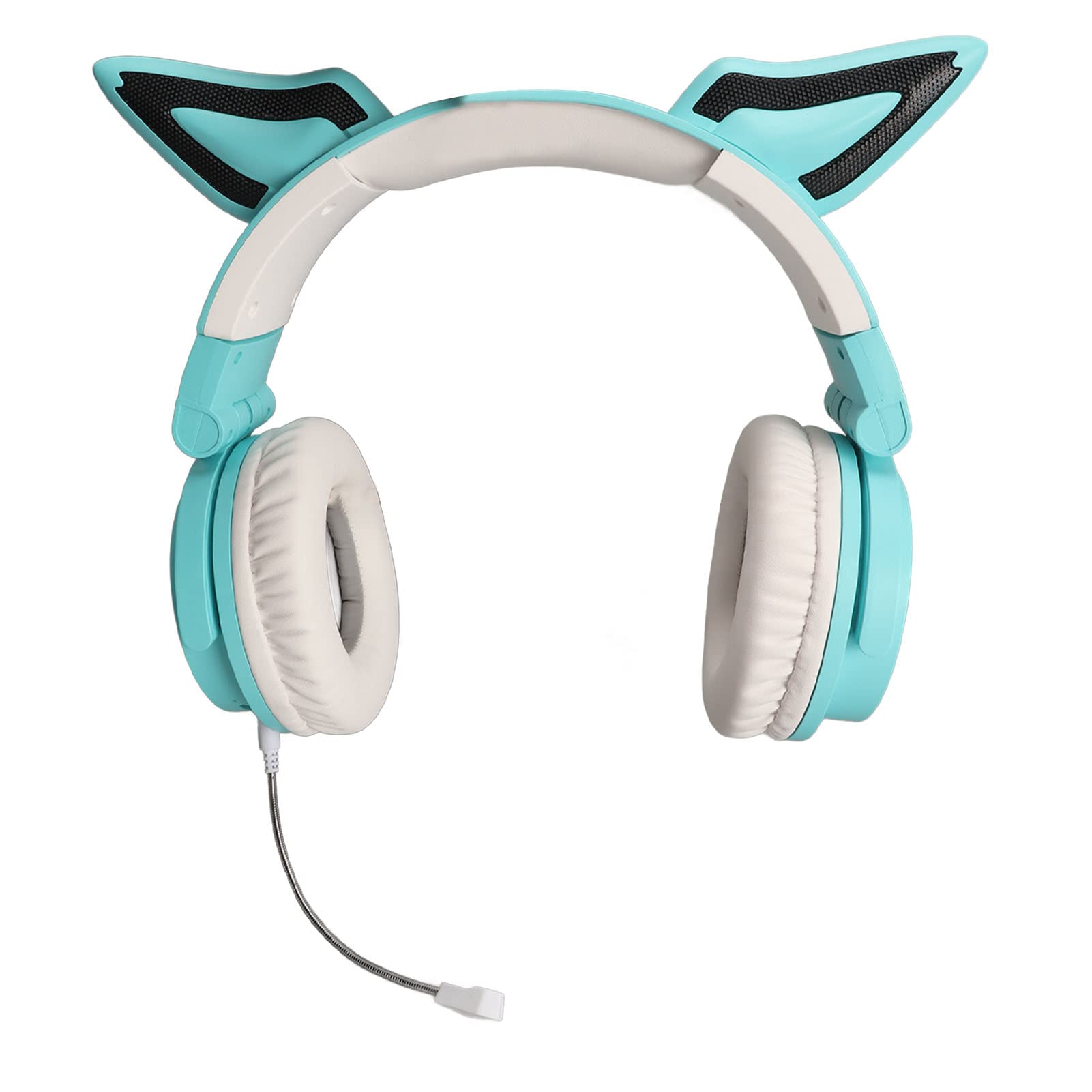 RGB Cat Ear Headset 5.3 Drahtlose Rauschunterdrückung Typ C Faltbares Gaming-Headset mit Mikrofon Zum Hören Ist Grundlegende Surround für die Erreichung des Headset-Kanals Virtual 7 1