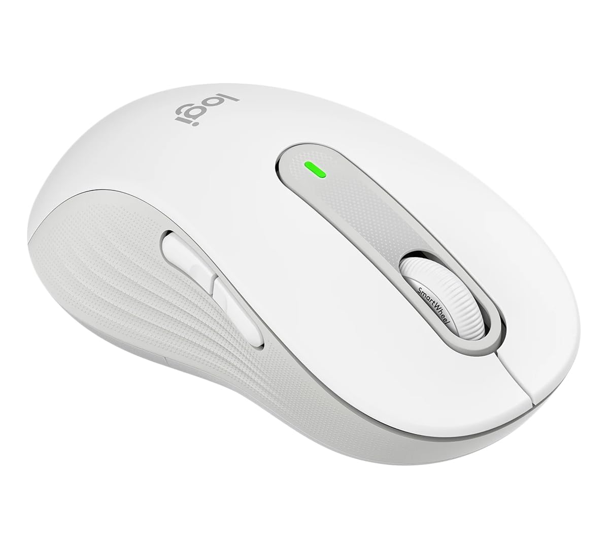 Logitech Signature M650 L for Business kabellose Maus, Logi Bolt, für große Hände, Bluetooth, SmartWheel, für Linkshänder - weiß【Bulk - ohne Verpackung】
