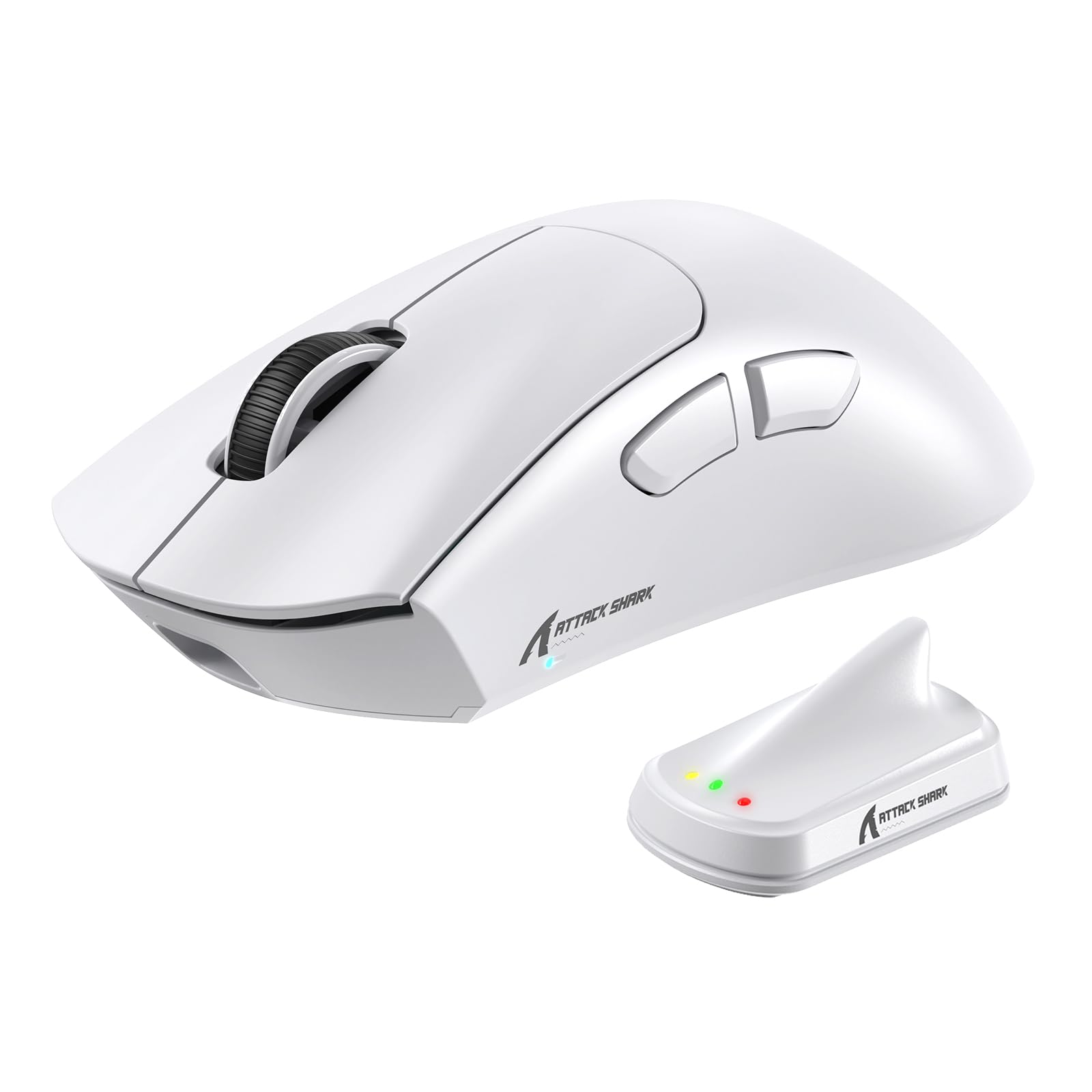 MAMBASNAKE x Attack Shark V8 Wireless Gaming Mouse, 59g Ultra-Lightweight, PAW3950MAX Sensor, Shark 8K Dongle, Tri-Mode (2.4G/Bluetooth/Wired), Right-Hand Ergonomic Design, Web-Based Software