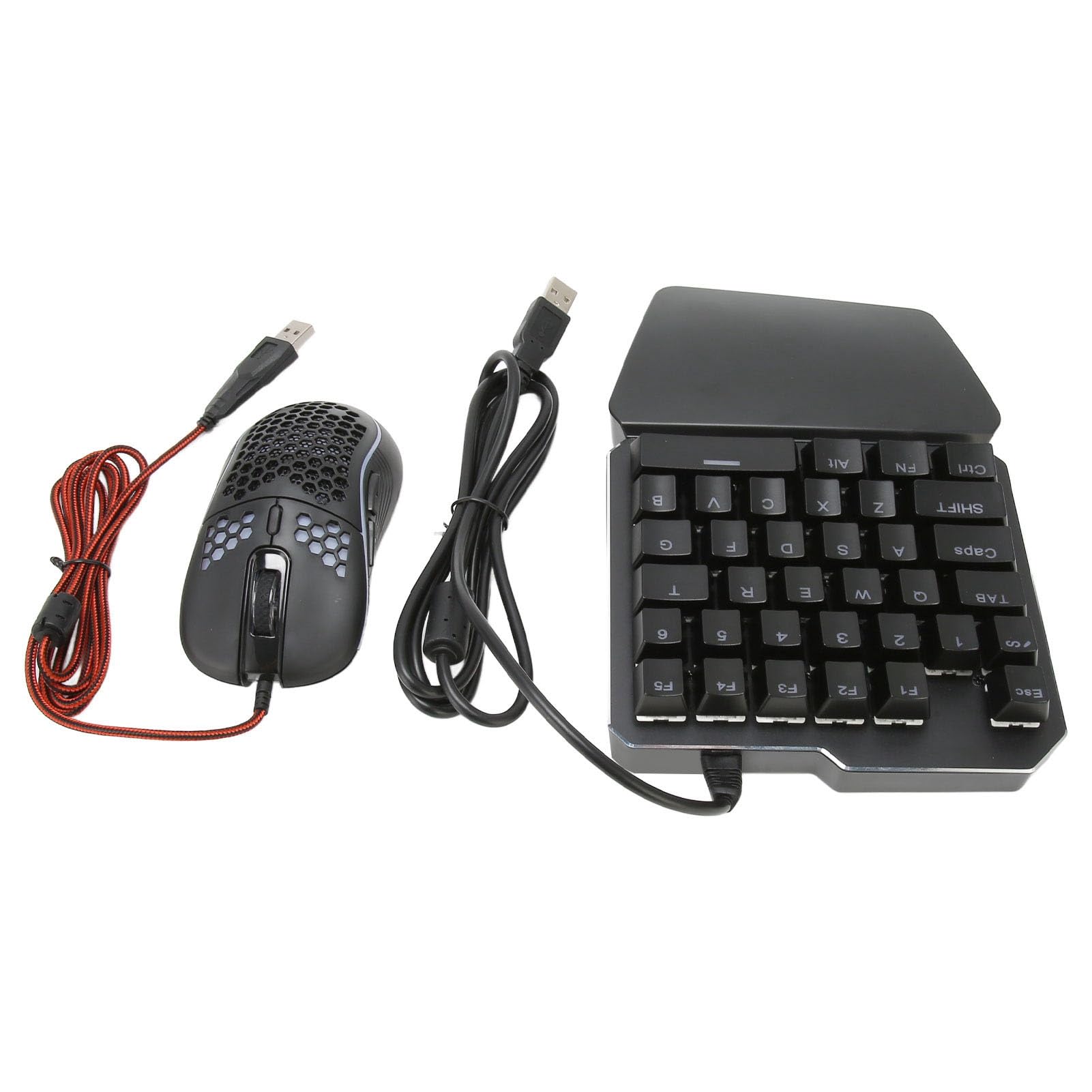 FAUOSWUK 4-in-1-Kombipaket für Mobile Spiele, Tastatur-Maus-Konverter mit Gaming-Maus und Verstellbarem Telefonständer für -Spiele