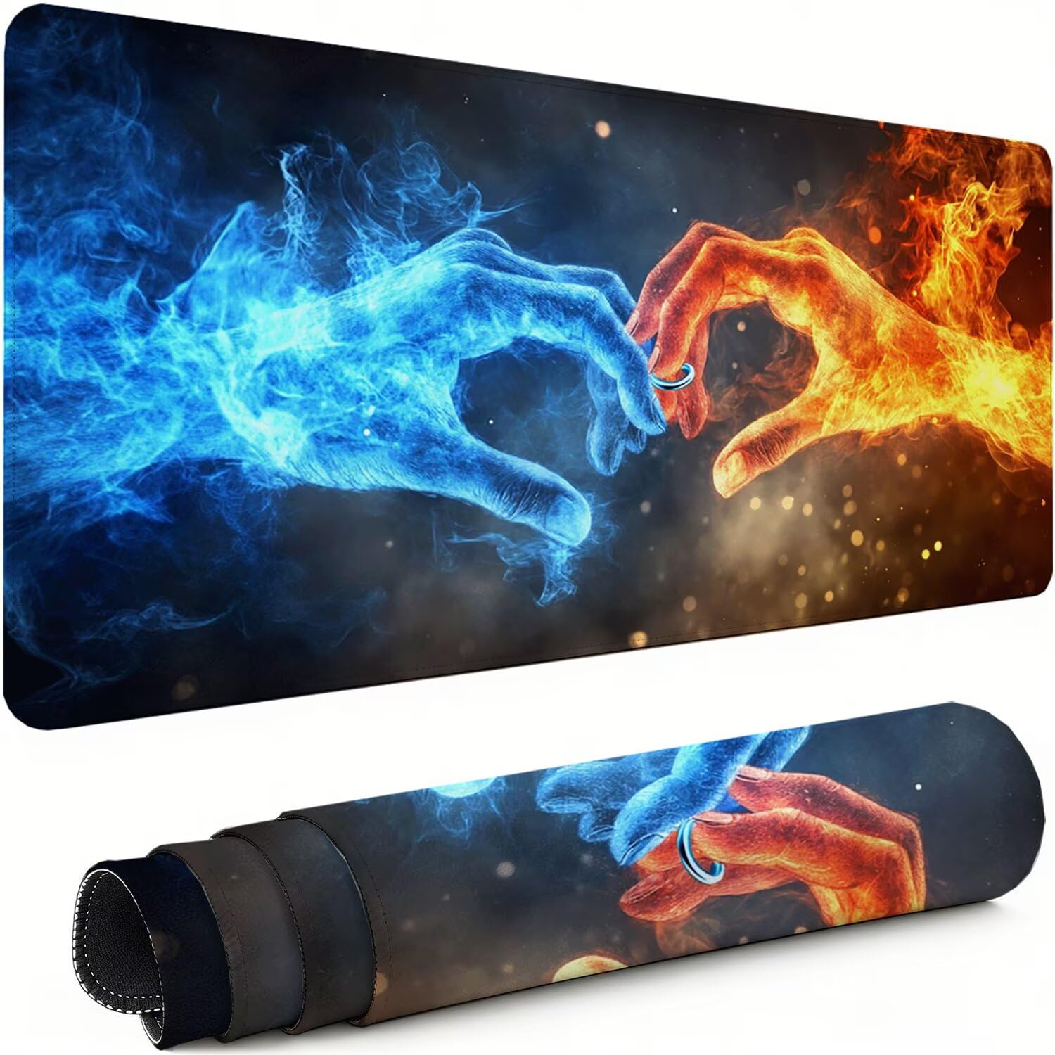 Gaming Mauspad XXL 1600x800x3mm Abstrakt Mousepad, Große Speed rutschfeste Schreibtischunterlage Hand Verbessert Präzision und Geschwindigkeit mit Stoßdämpfung für Tastatur und Maus Homeoffice xg-173