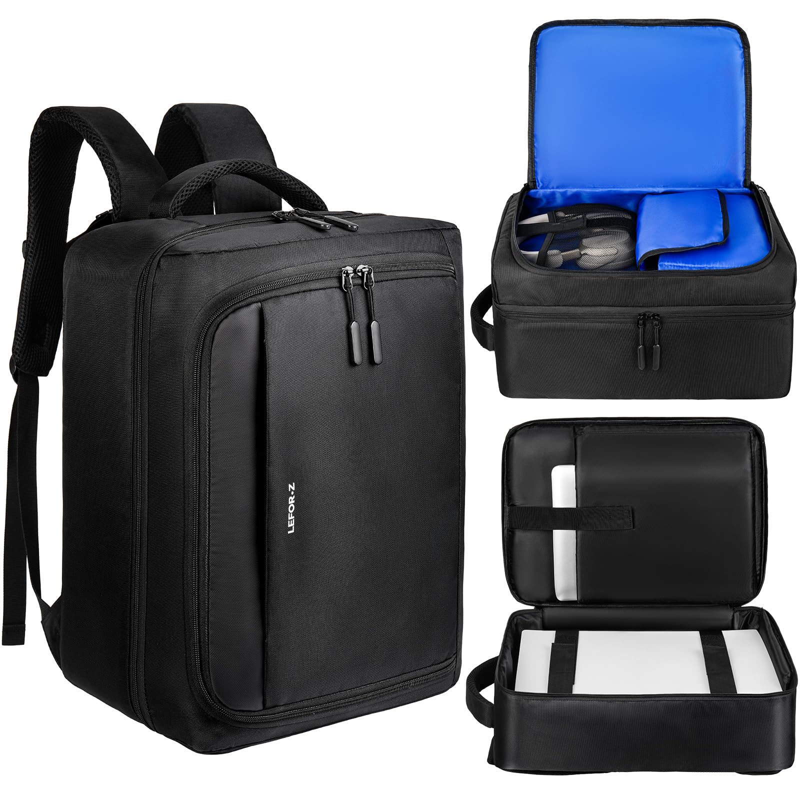 Gaming-Reiserucksack kompatibel mit PS5/PS5 Pro/PS5 Slim/PS4, schützende Tragetasche/Aufbewahrungstasche kompatibel mit PlayStation 5 Konsole,Headset,Controllern,Monitor,15,6 Zoll Laptop und Zubehör