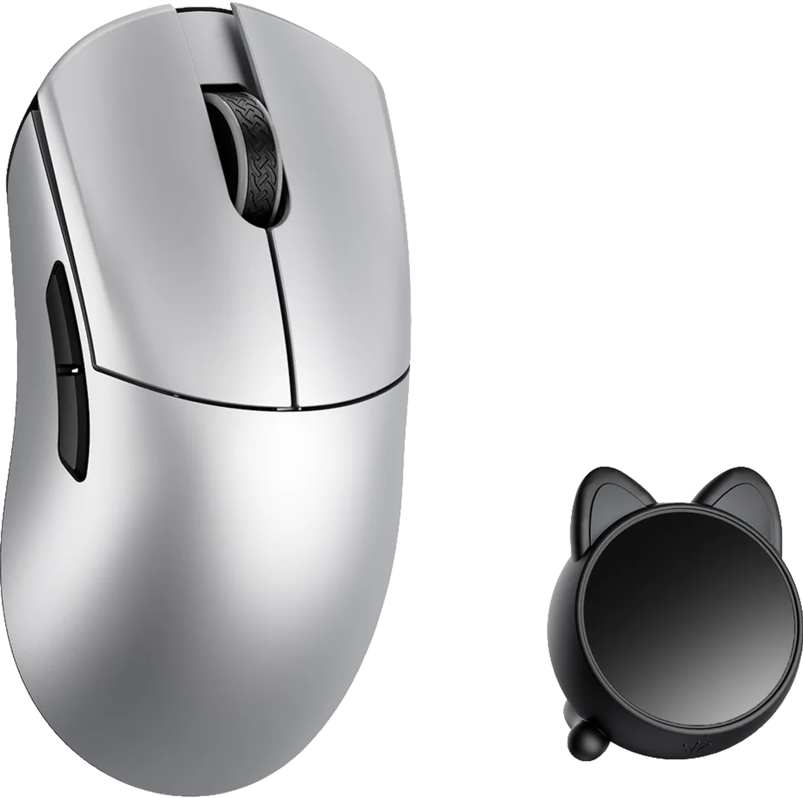 WLMOUSE Huan Gaming-Maus aus Magnesiumlegierung, 48 g, 8K Sprach- und Display-Receiver, Dual 8K kabellos/verkabelt, PAW3950HS Sensor, RGB-Radbeleuchtung, Nordic 54H20 (OM-Schalter)