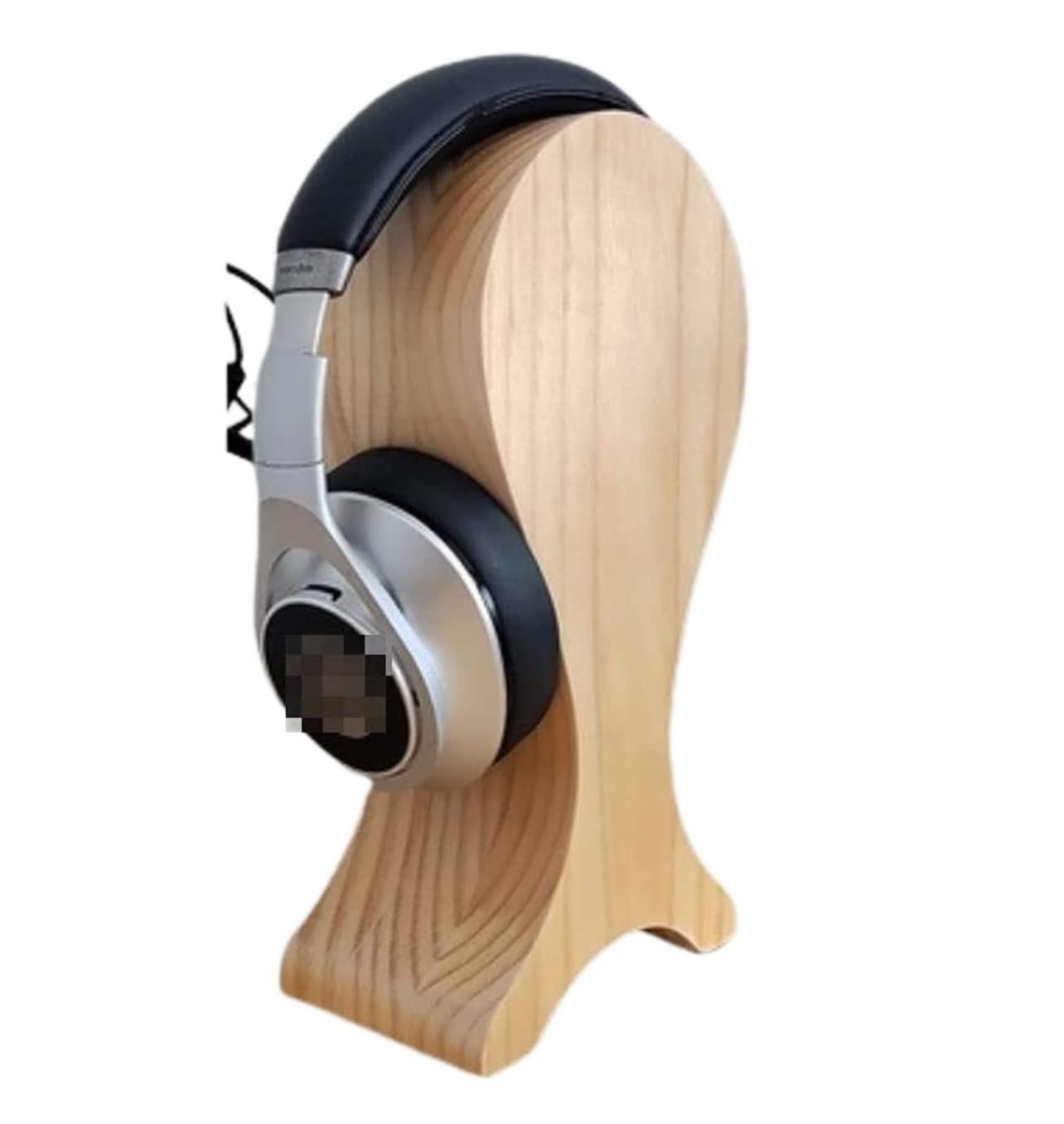 Kopfhörerhalterung Fischförmiger, kopfmontierter Desktop-Headset-Ständer aus Massivholz(A)